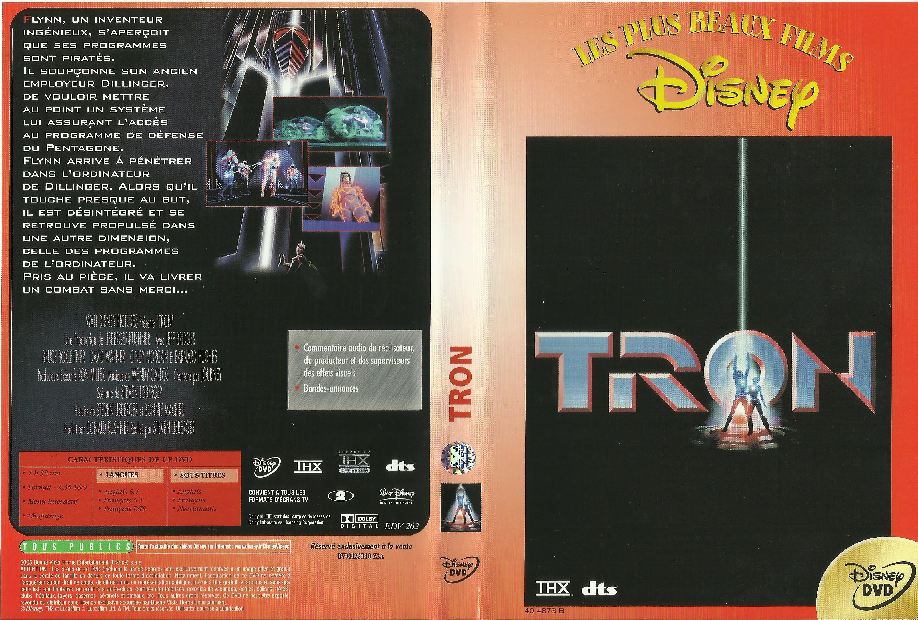 Jaquette DVD Tron v4