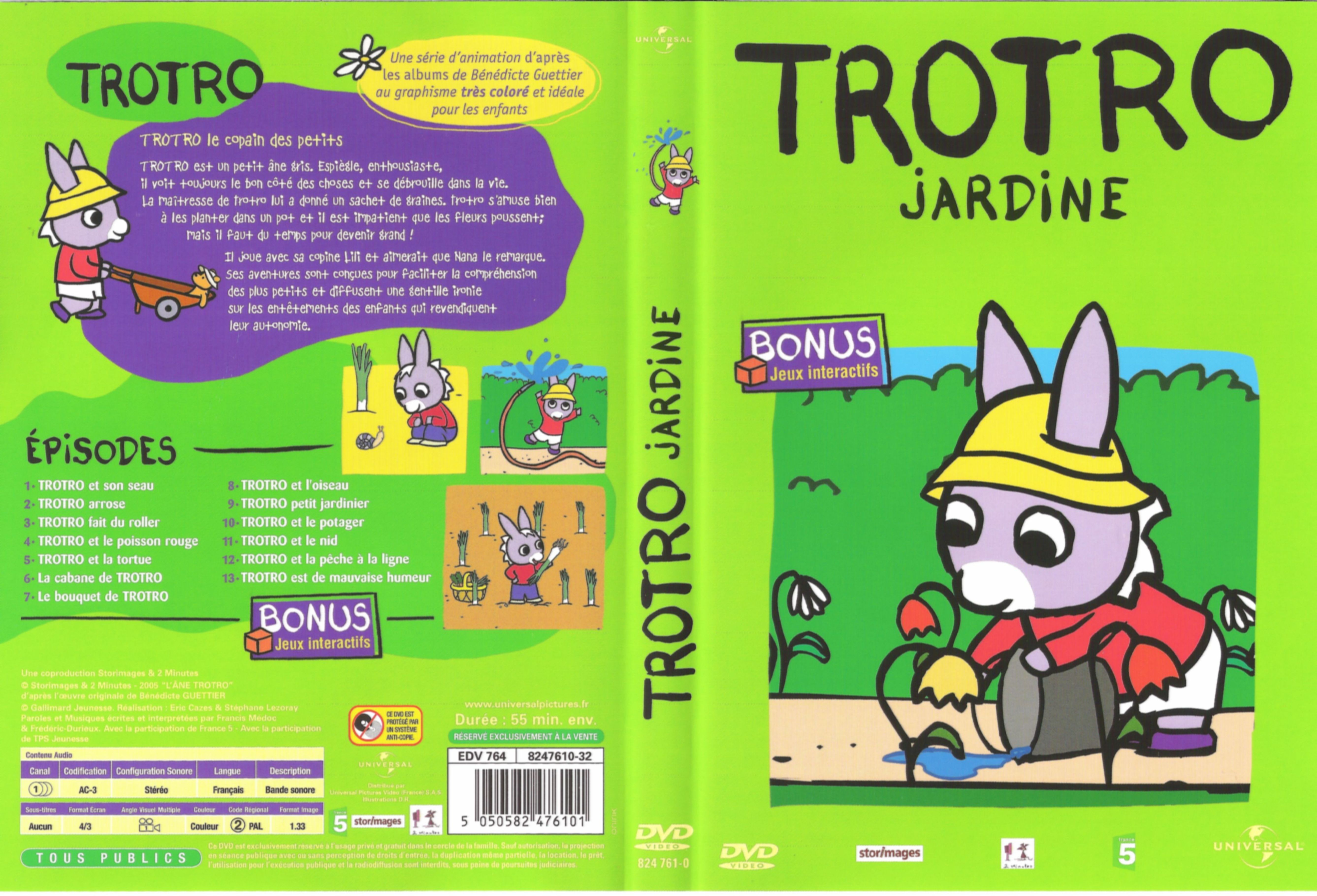 Jaquette DVD Trotro jardine