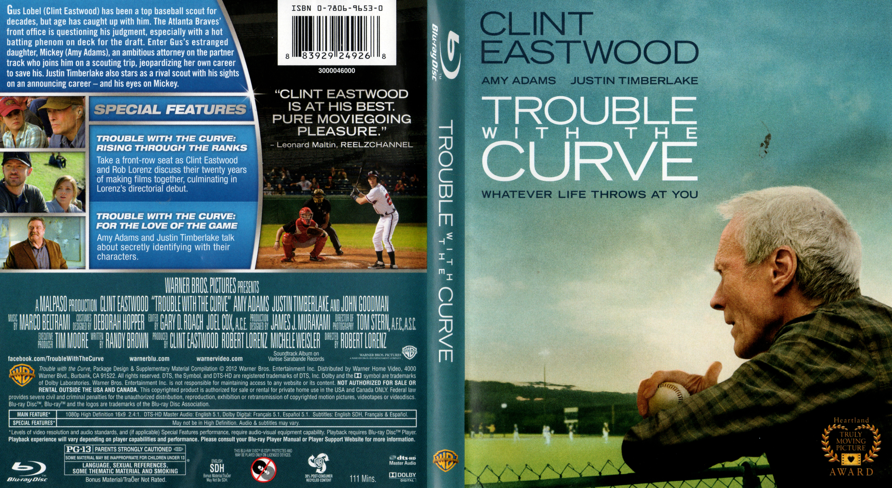 Jaquette DVD Trouble with the curve - Une Nouvelle Chance Zone 1 (BLU-RAY)