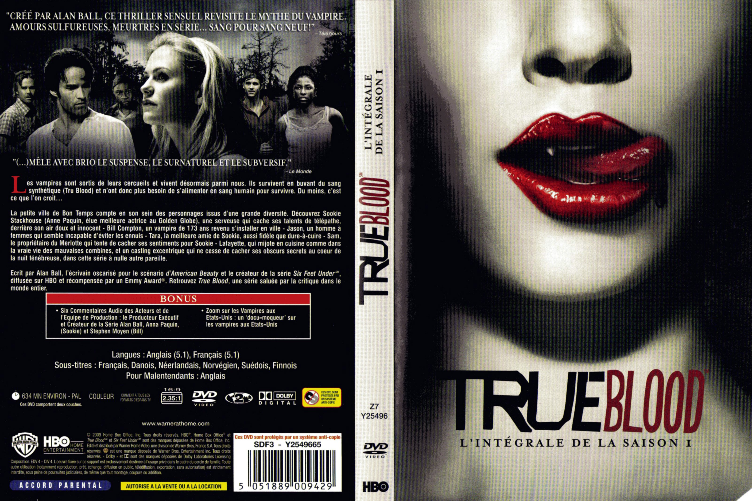 Jaquette DVD True Blood Saison 1