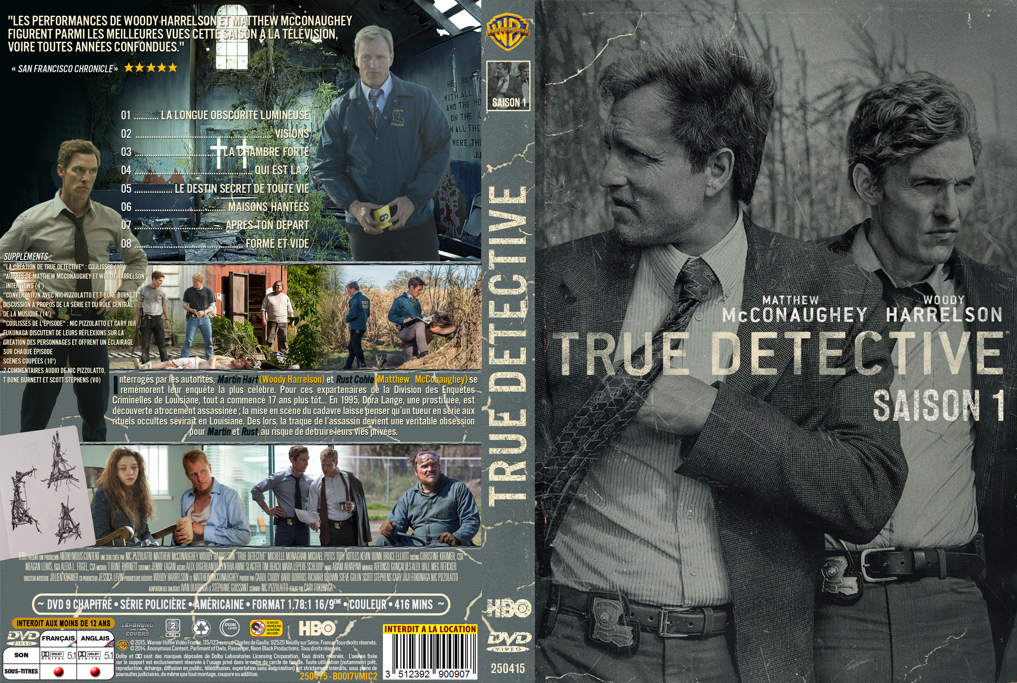 Jaquette DVD True Detective Saison 1 custom v2