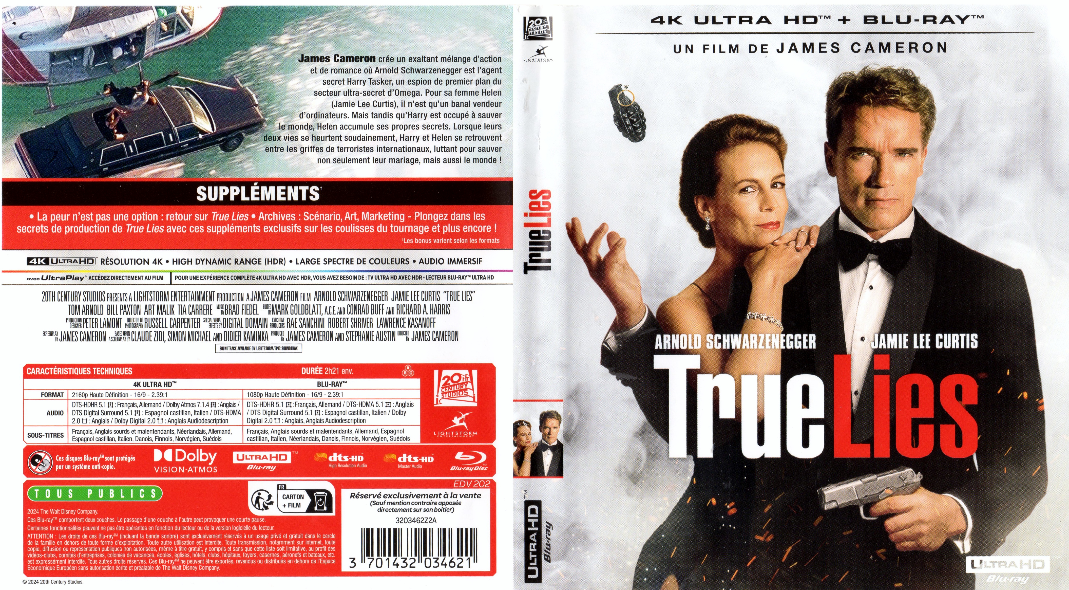 Jaquette DVD True Lies 4K (BLU-RAY)