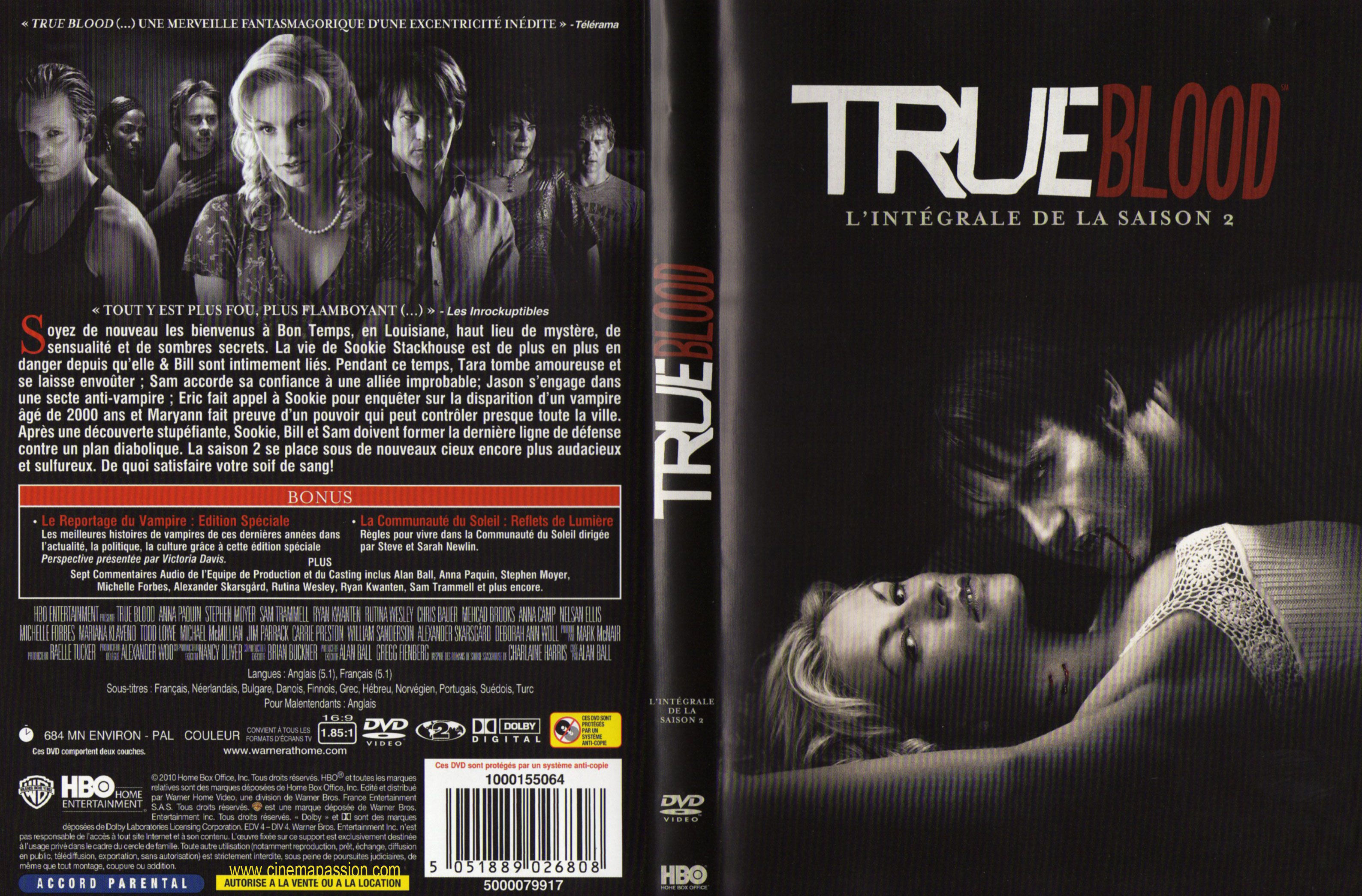 Jaquette DVD True blood Saison 2
