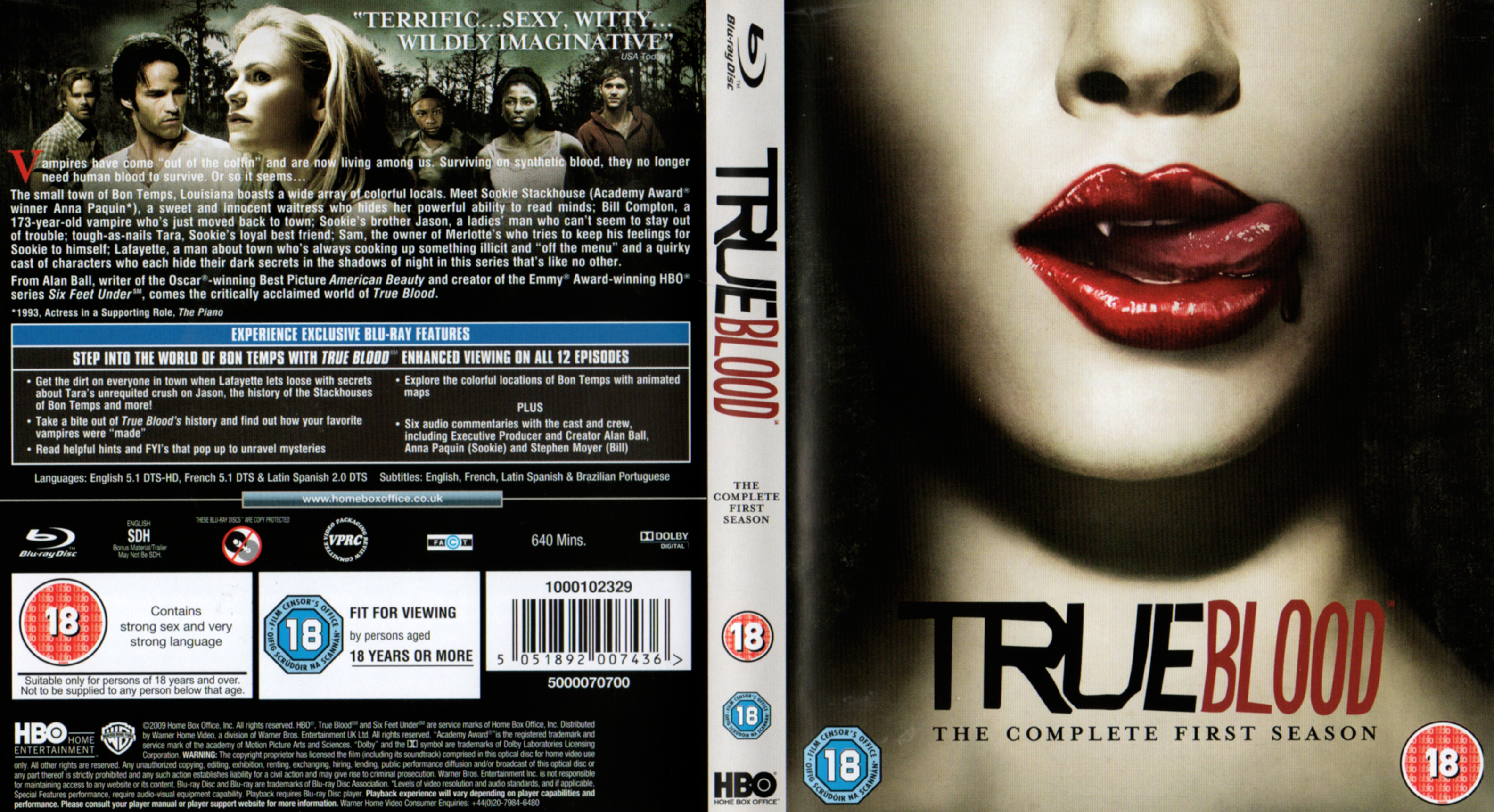Jaquette DVD True blood saison 1 Zone 1 (BLU-RAY)