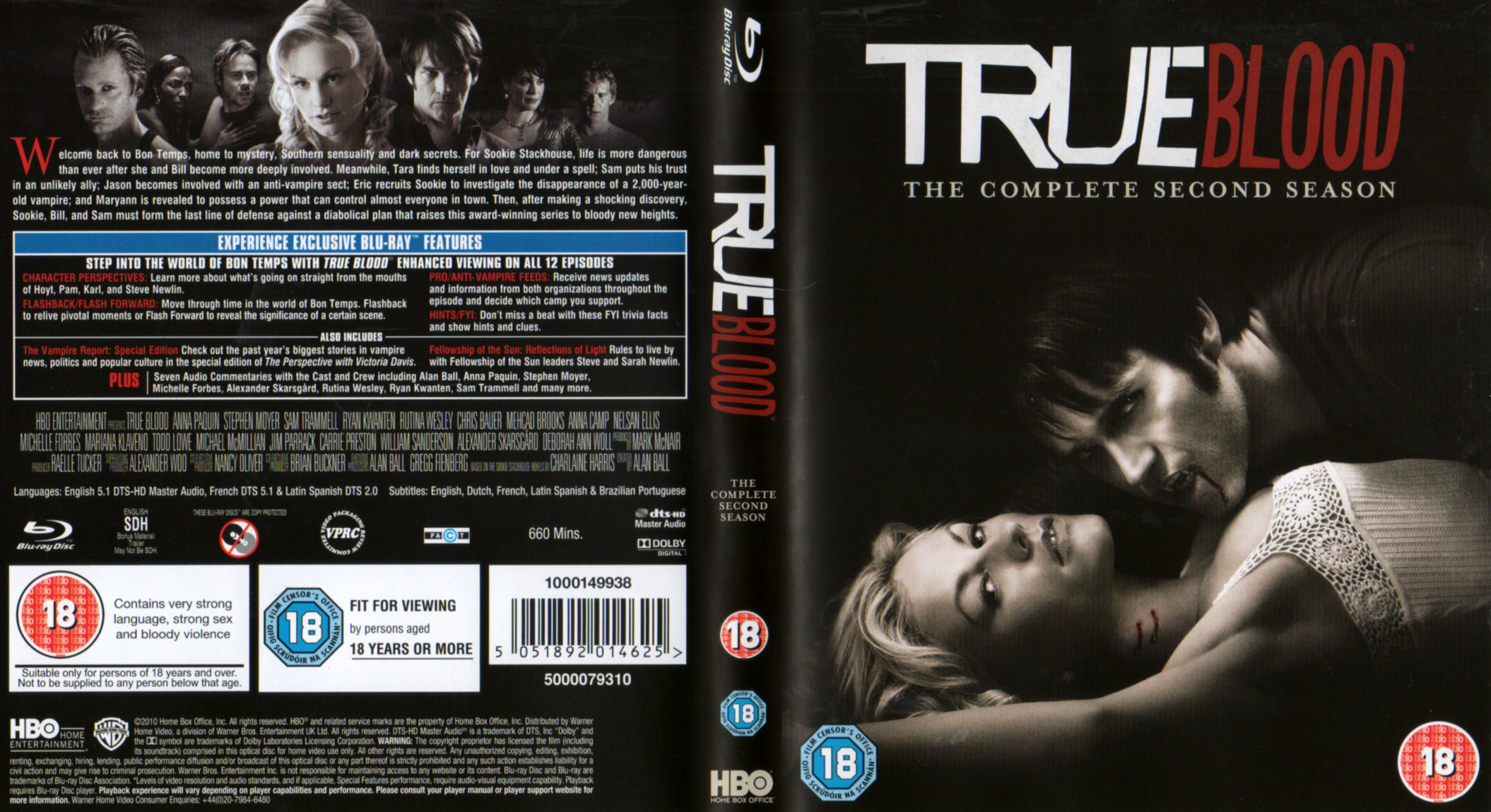 Jaquette DVD True blood saison 2 Zone 1 (BLU-RAY)