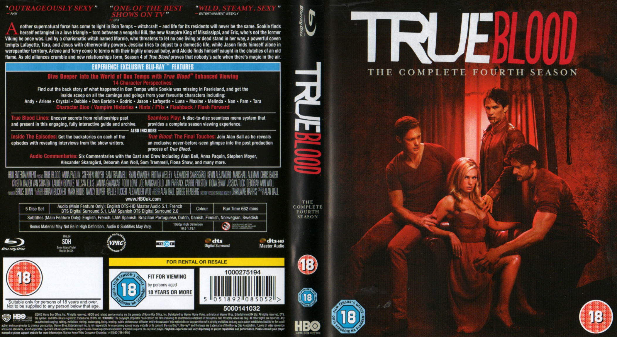 Jaquette DVD True blood saison 4 Zone 1 (BLU-RAY)