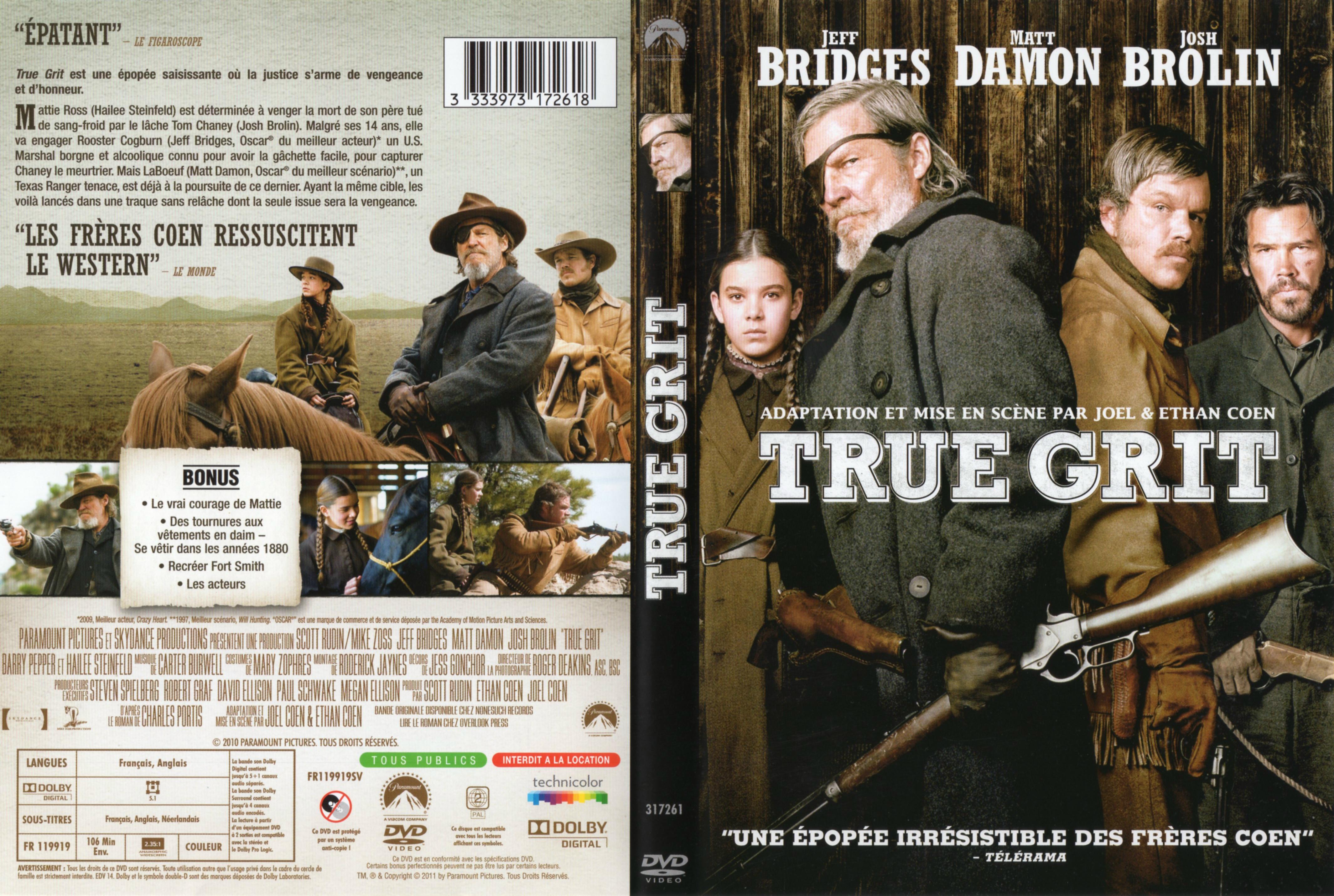 Jaquette DVD True grit (2011)