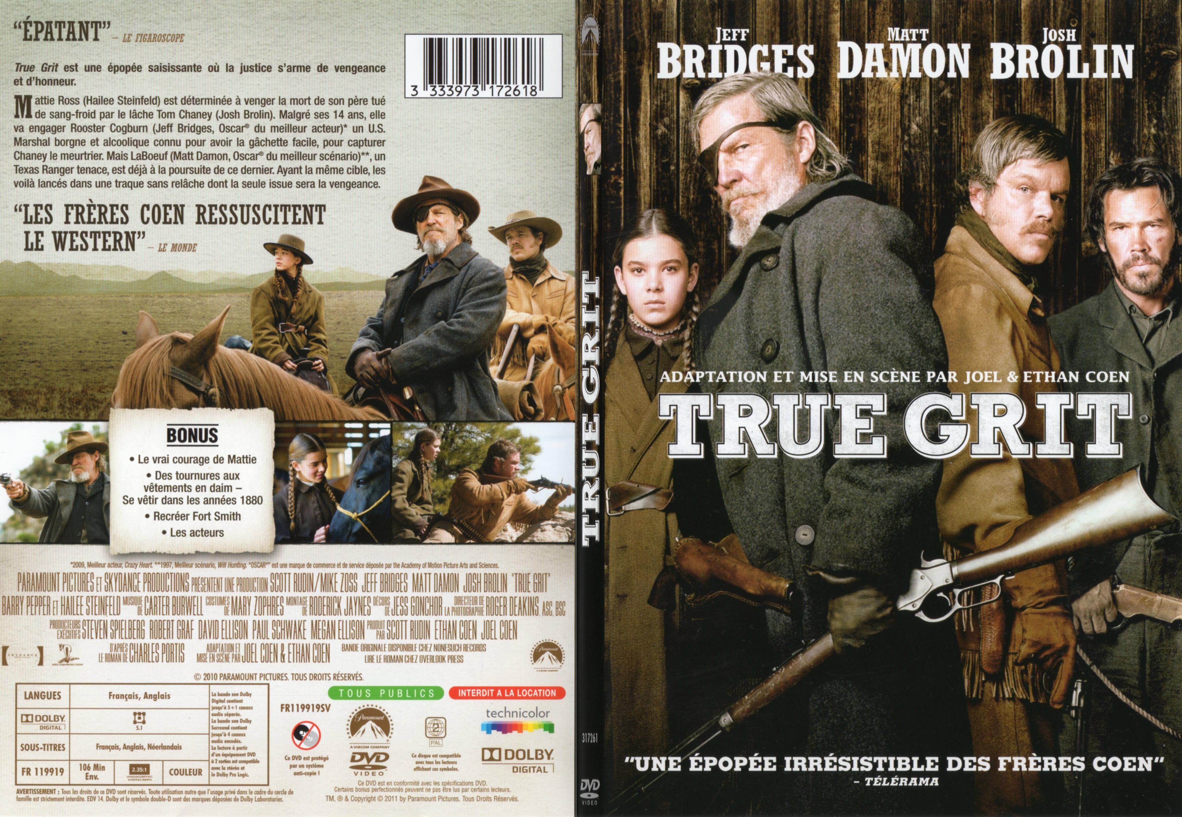 Jaquette DVD True grit (2011) - SLIM