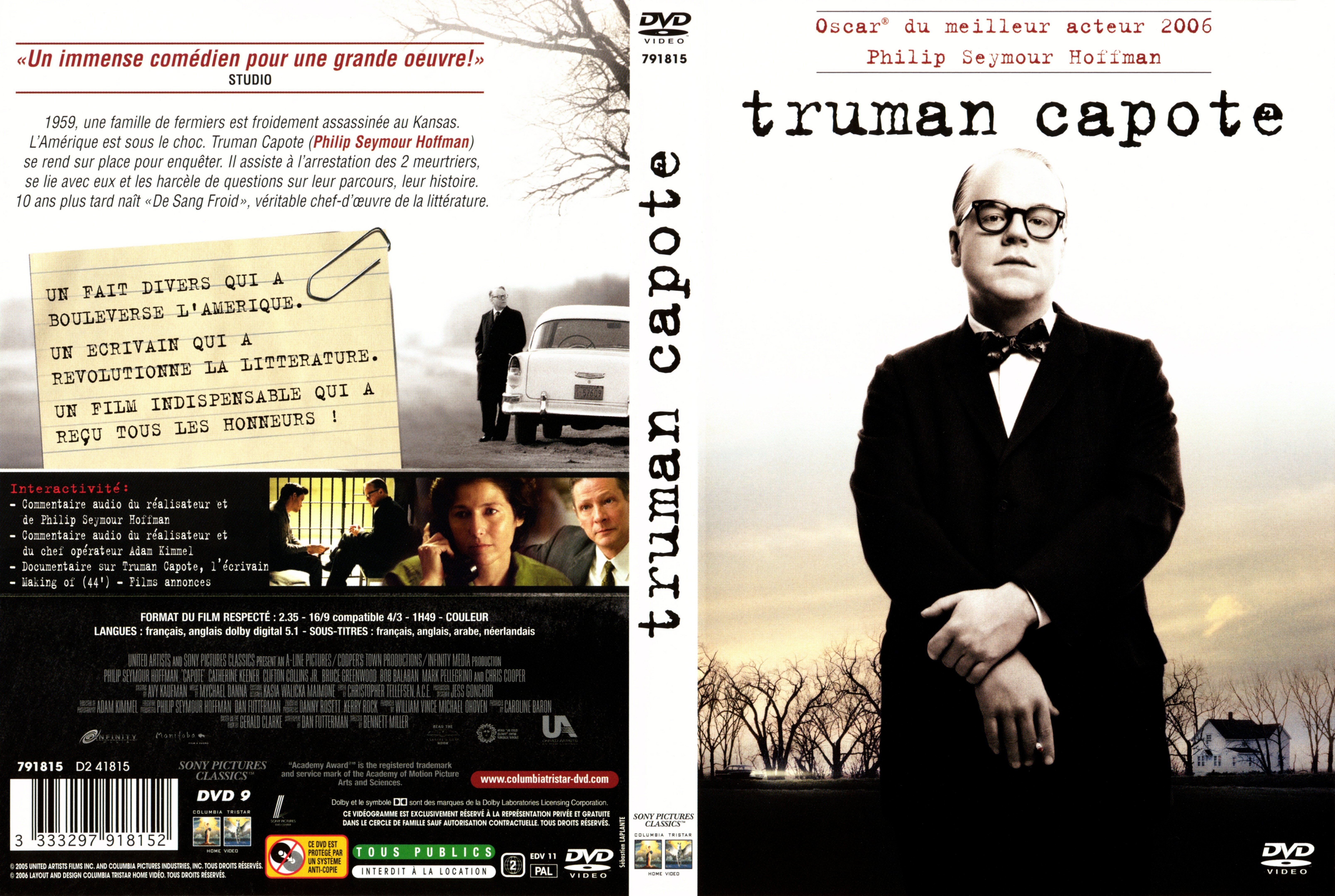 Jaquette DVD Truman Capote
