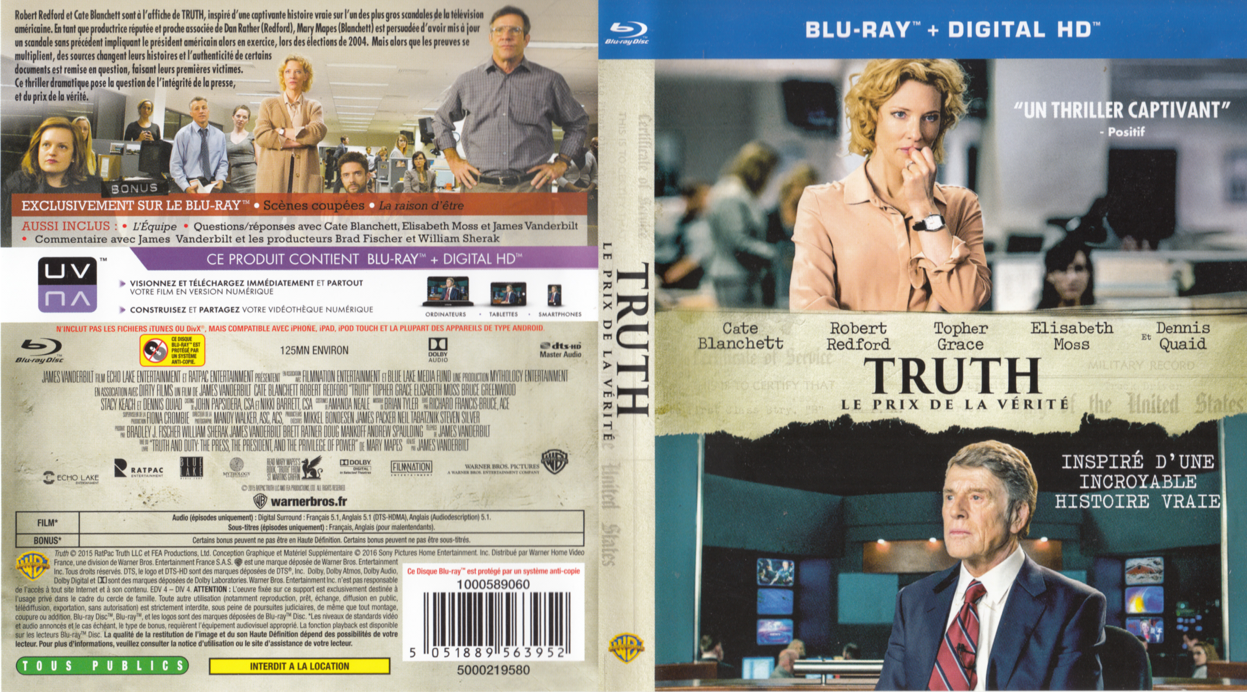 Jaquette DVD Truth Le prix de la vrit (BLU-RAY)
