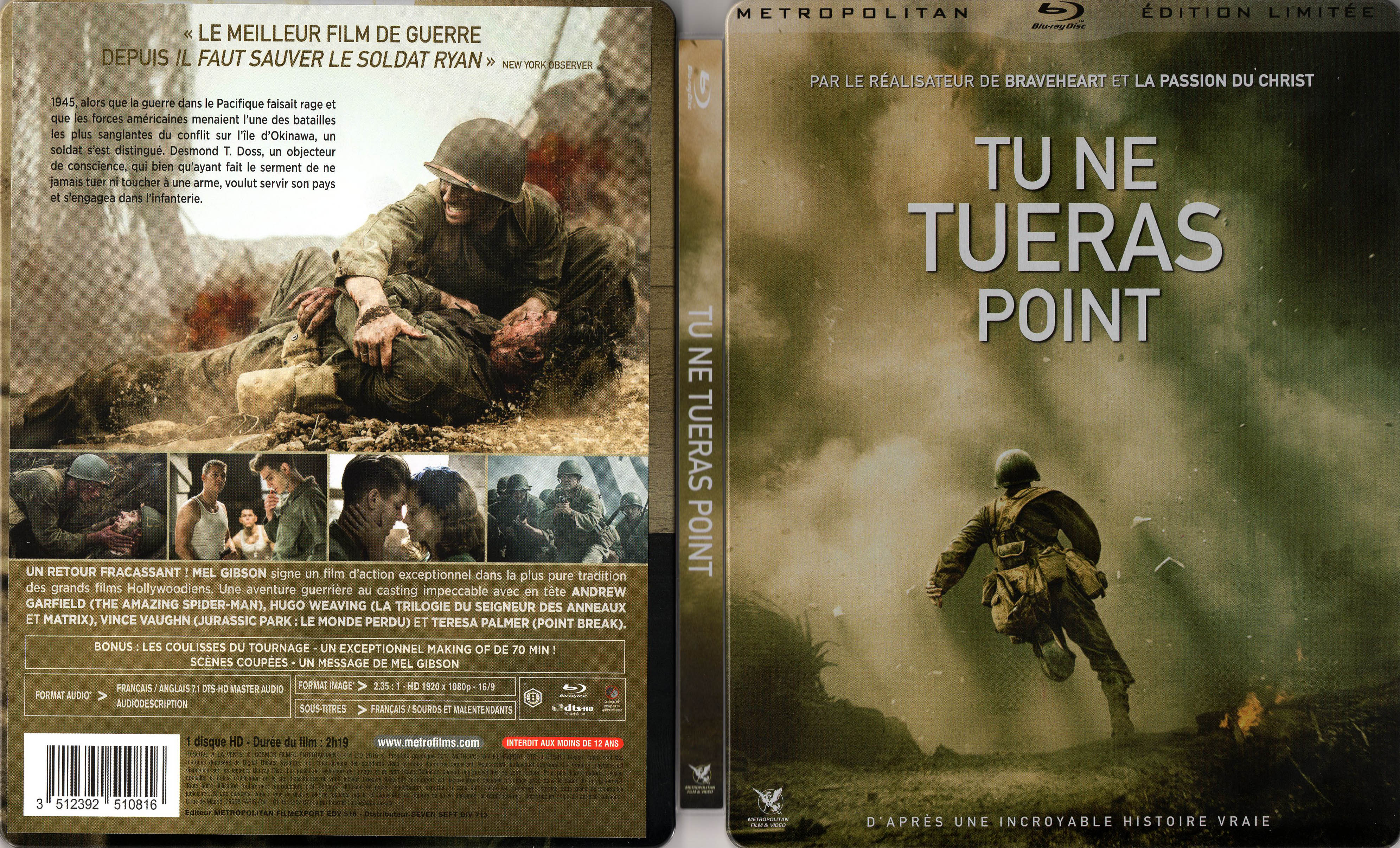 Jaquette DVD Tu ne tueras point (BLU-RAY)