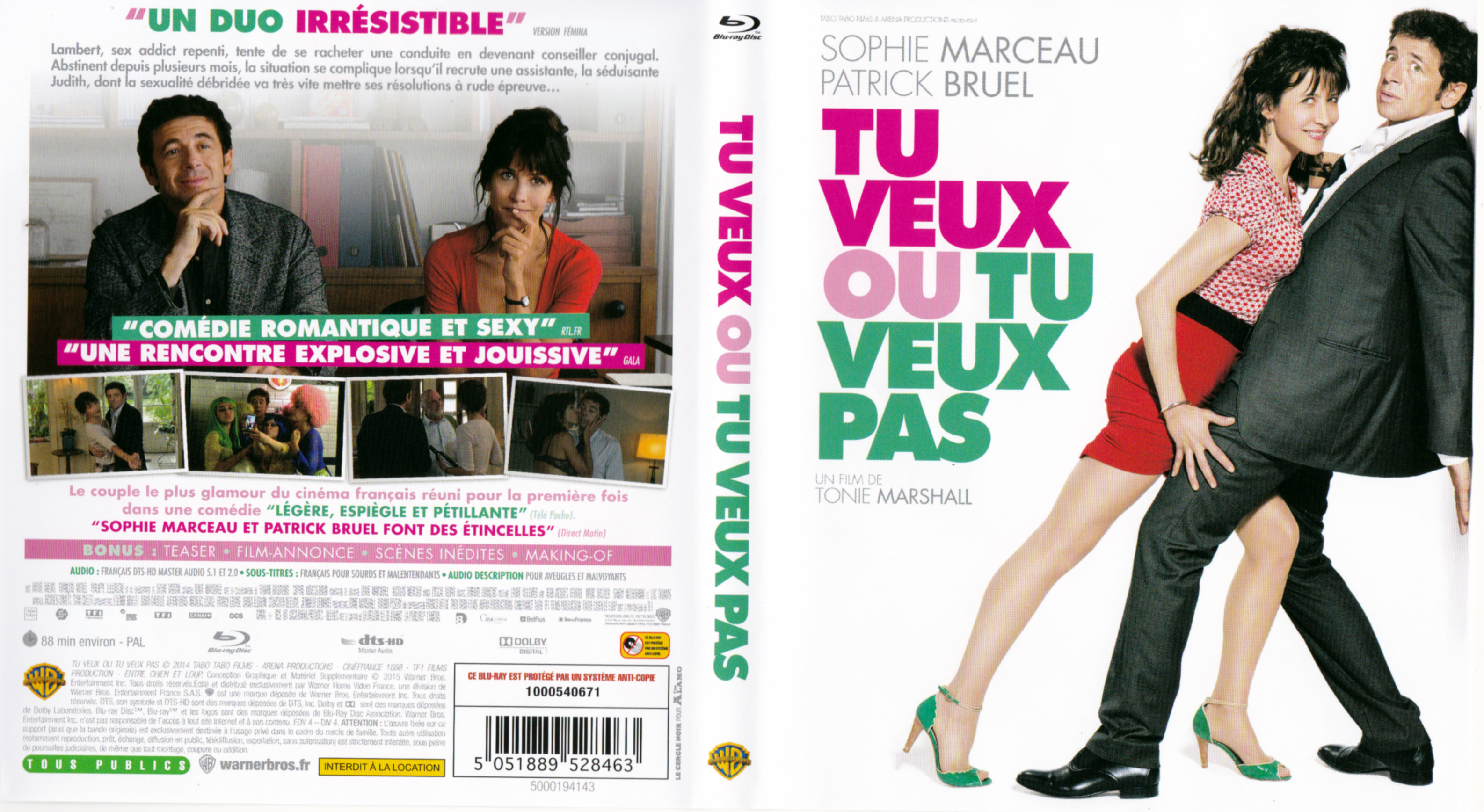 Jaquette DVD Tu veux ou tu veux pas (BLU-RAY)