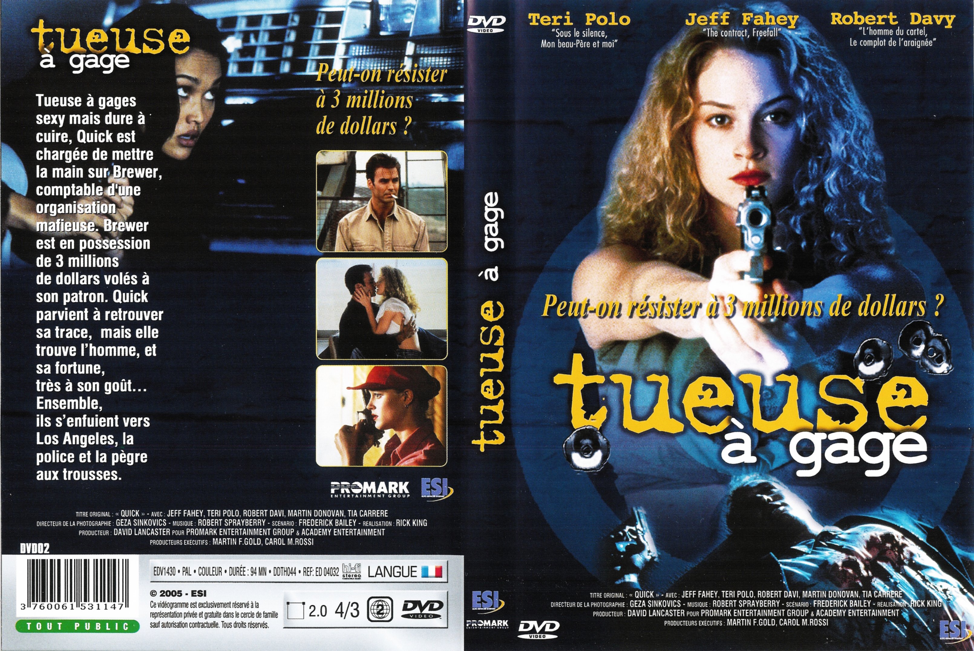 Jaquette DVD Tueuse  gage