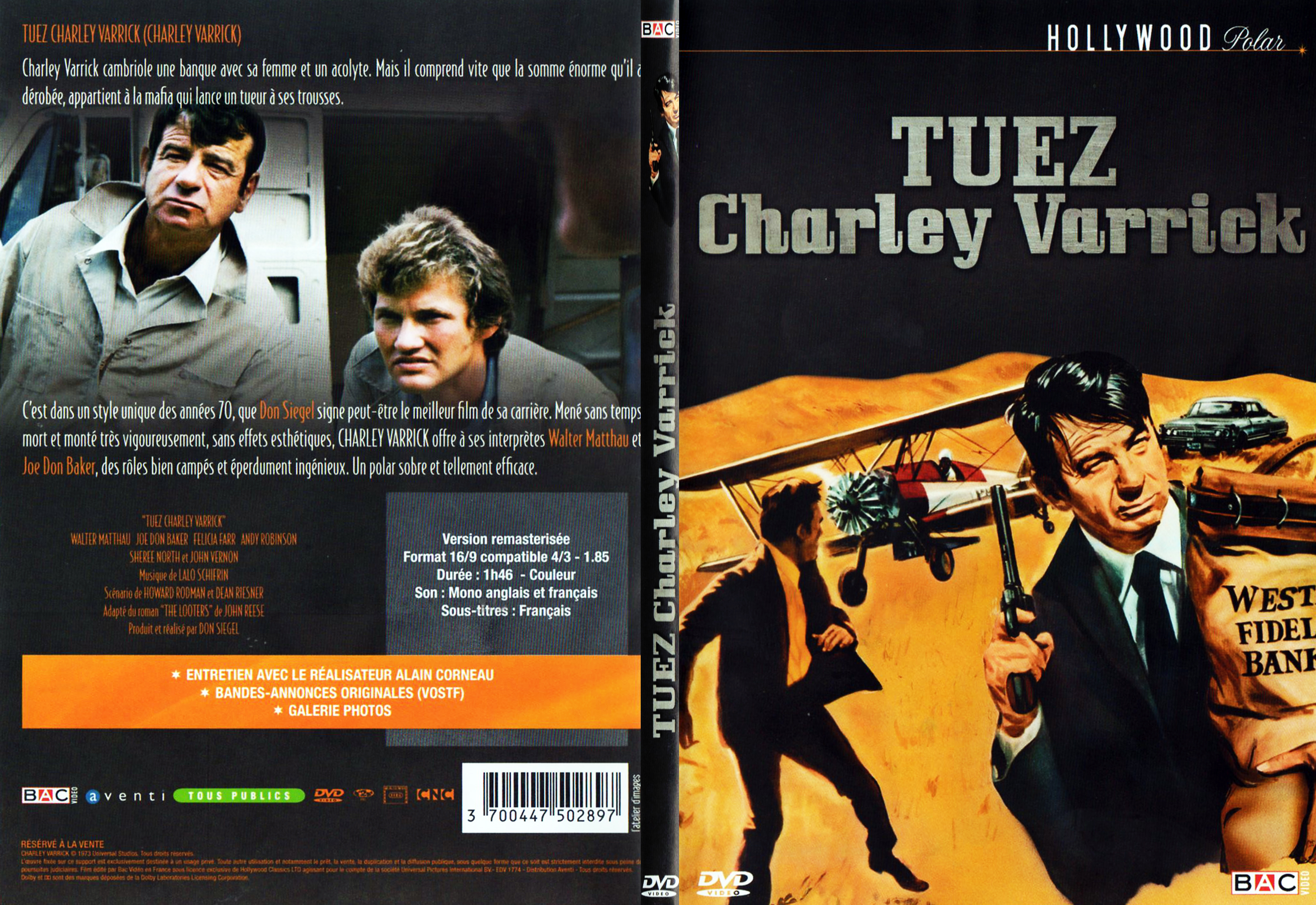 Jaquette DVD Tuez Charley Varrick - SLIM