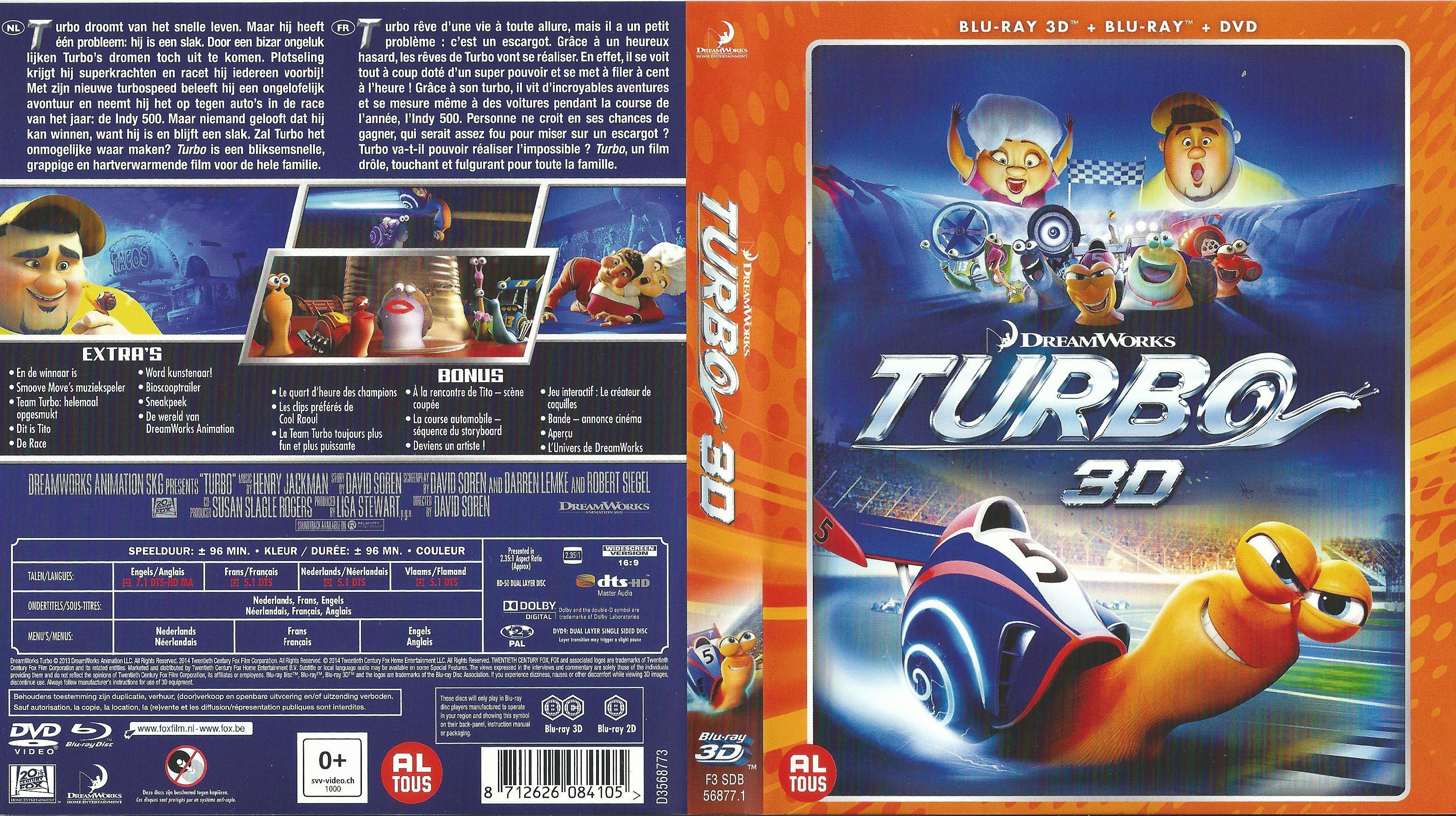Jaquette DVD Turbo 3D (BLU-RAY)