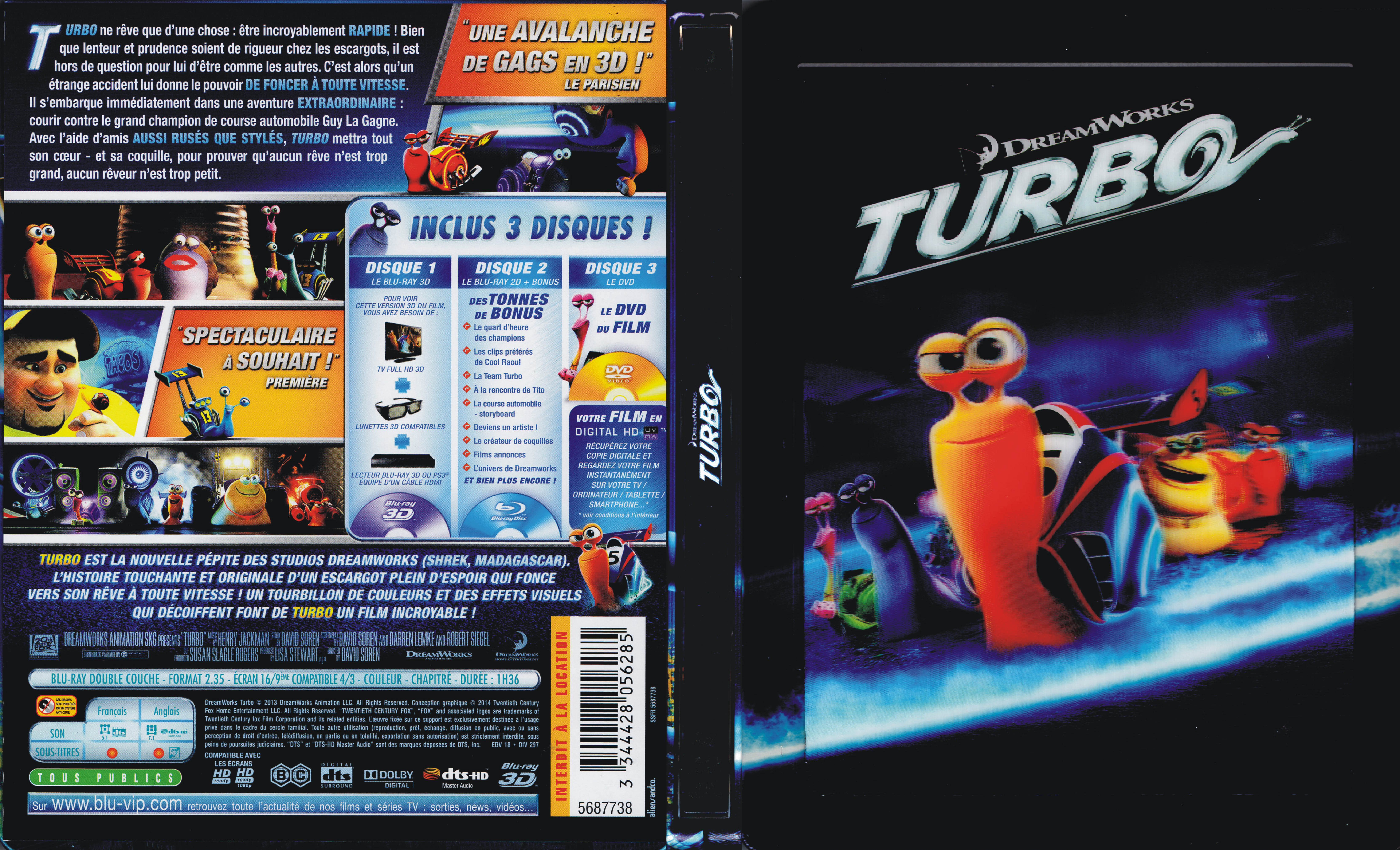 Jaquette DVD Turbo 3D (BLU-RAY) v2