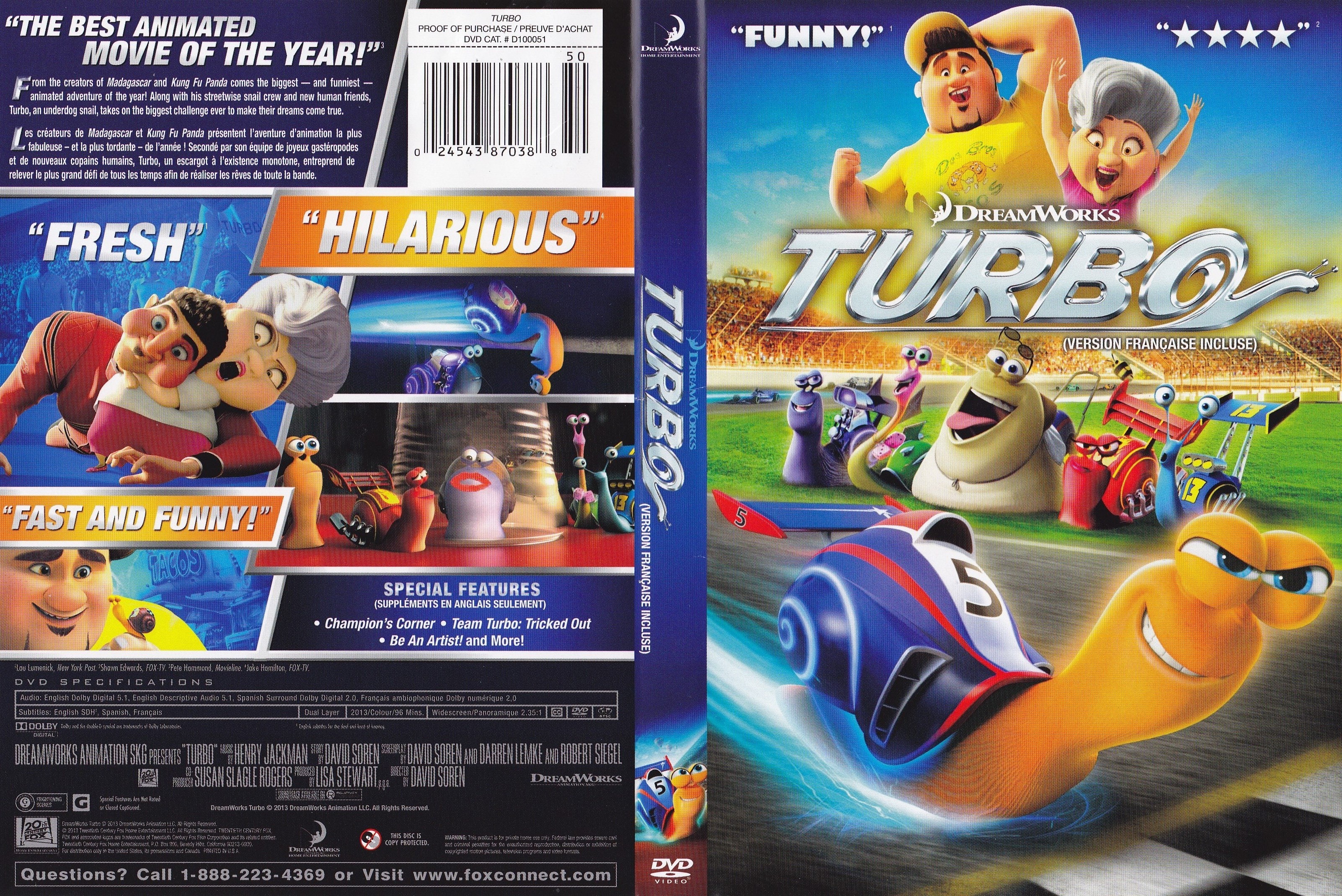 Jaquette DVD Turbo (Canadienne)