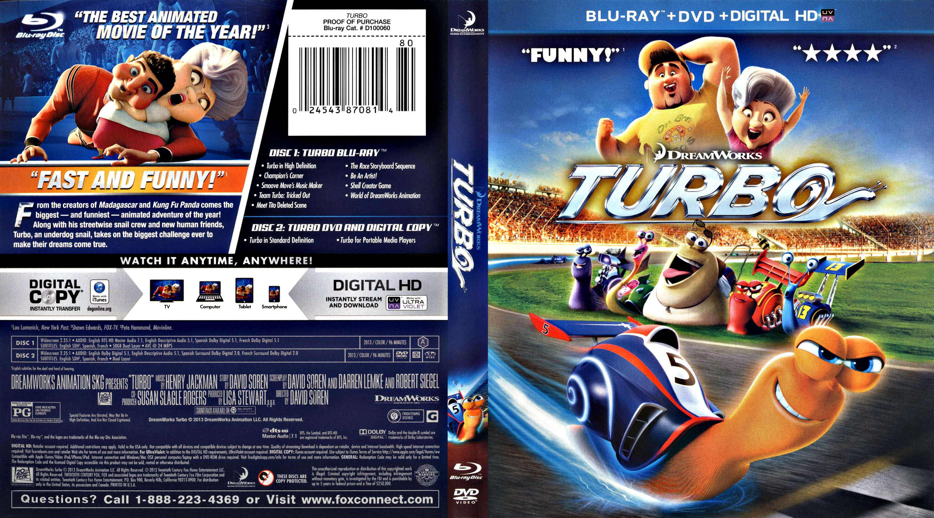 Jaquette DVD Turbo (Canadienne) (BLU-RAY)