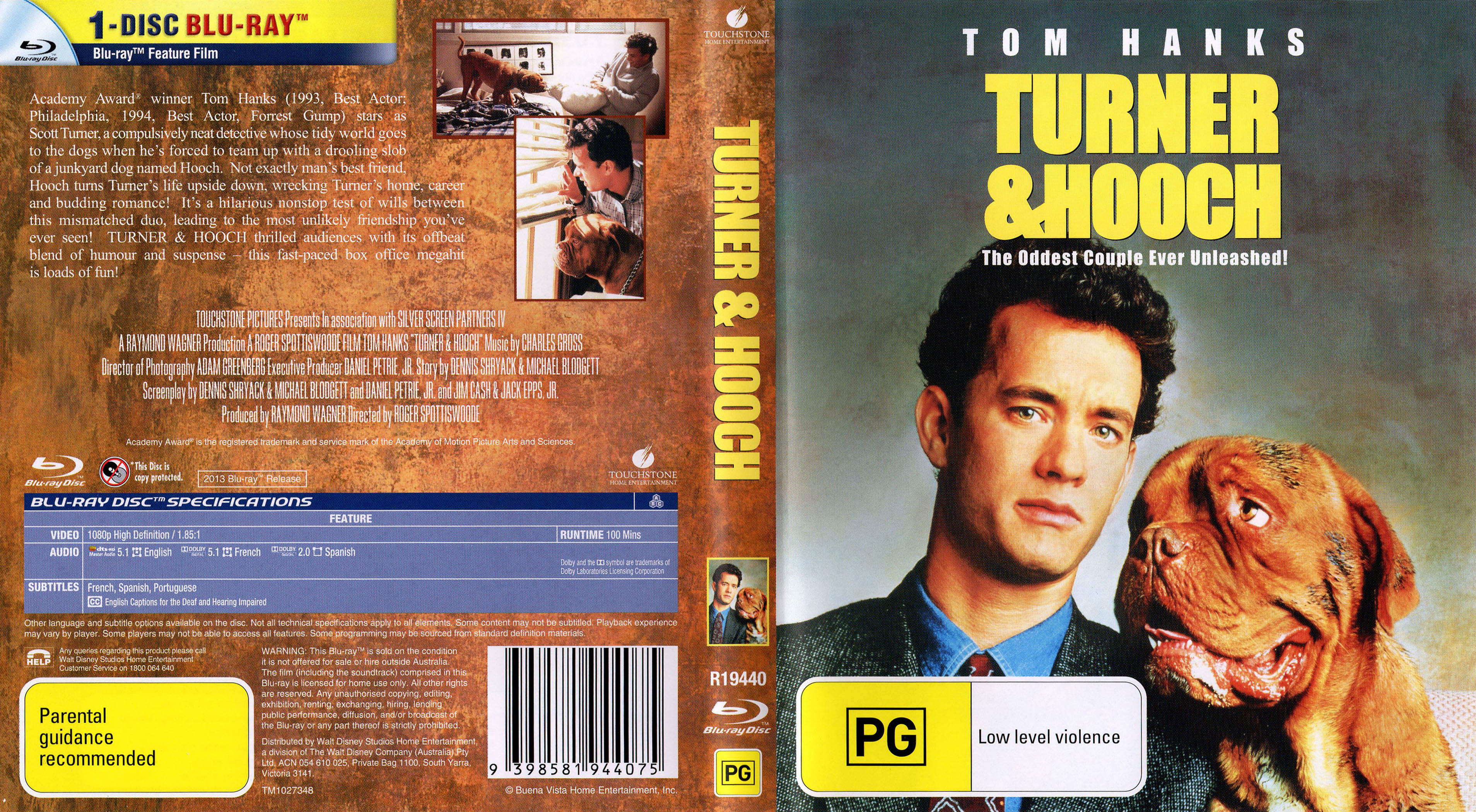 Jaquette DVD Turner et Hooch Zone 1 (BLU-RAY)