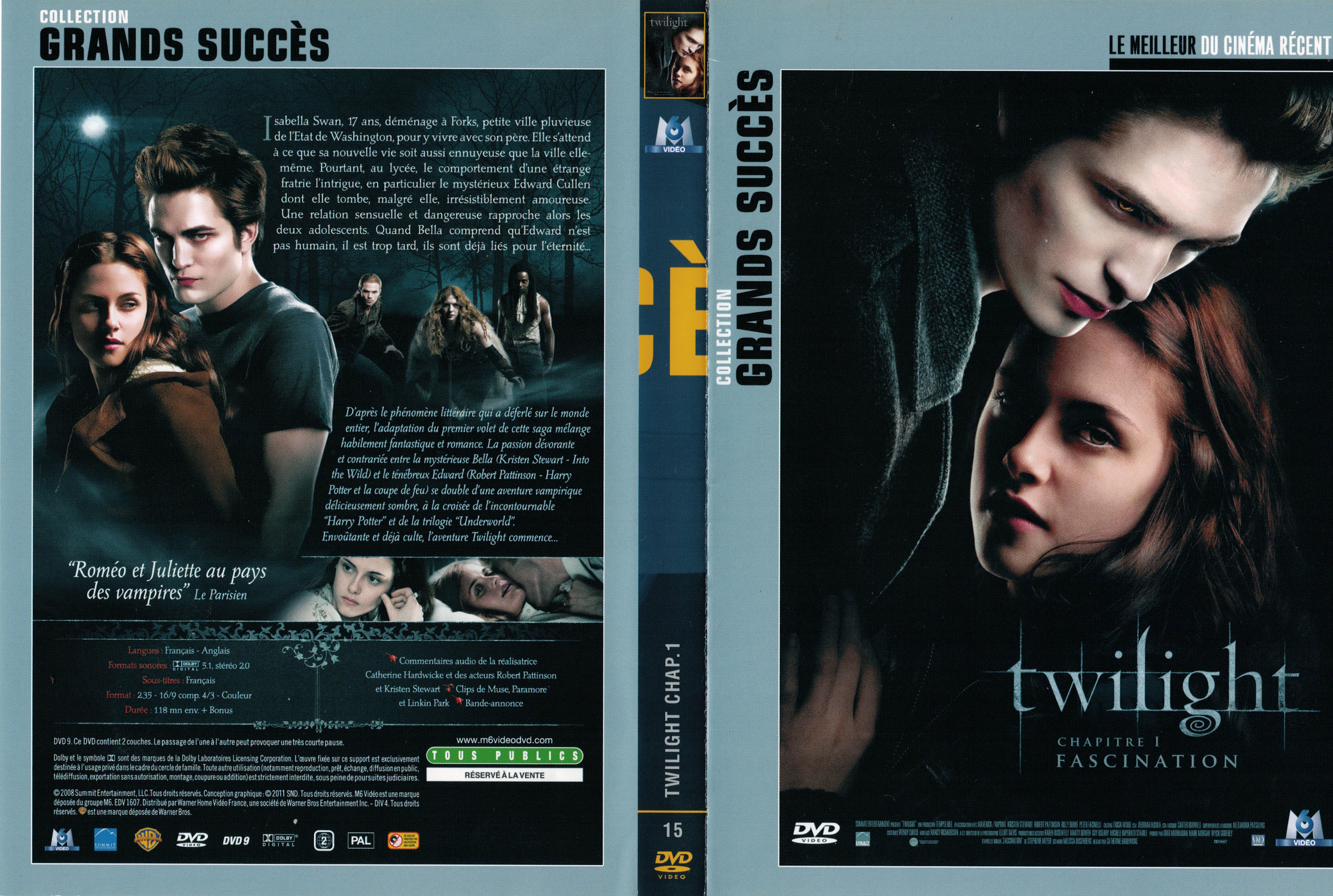 Jaquette DVD Twilight Chapitre 1 - Fascination