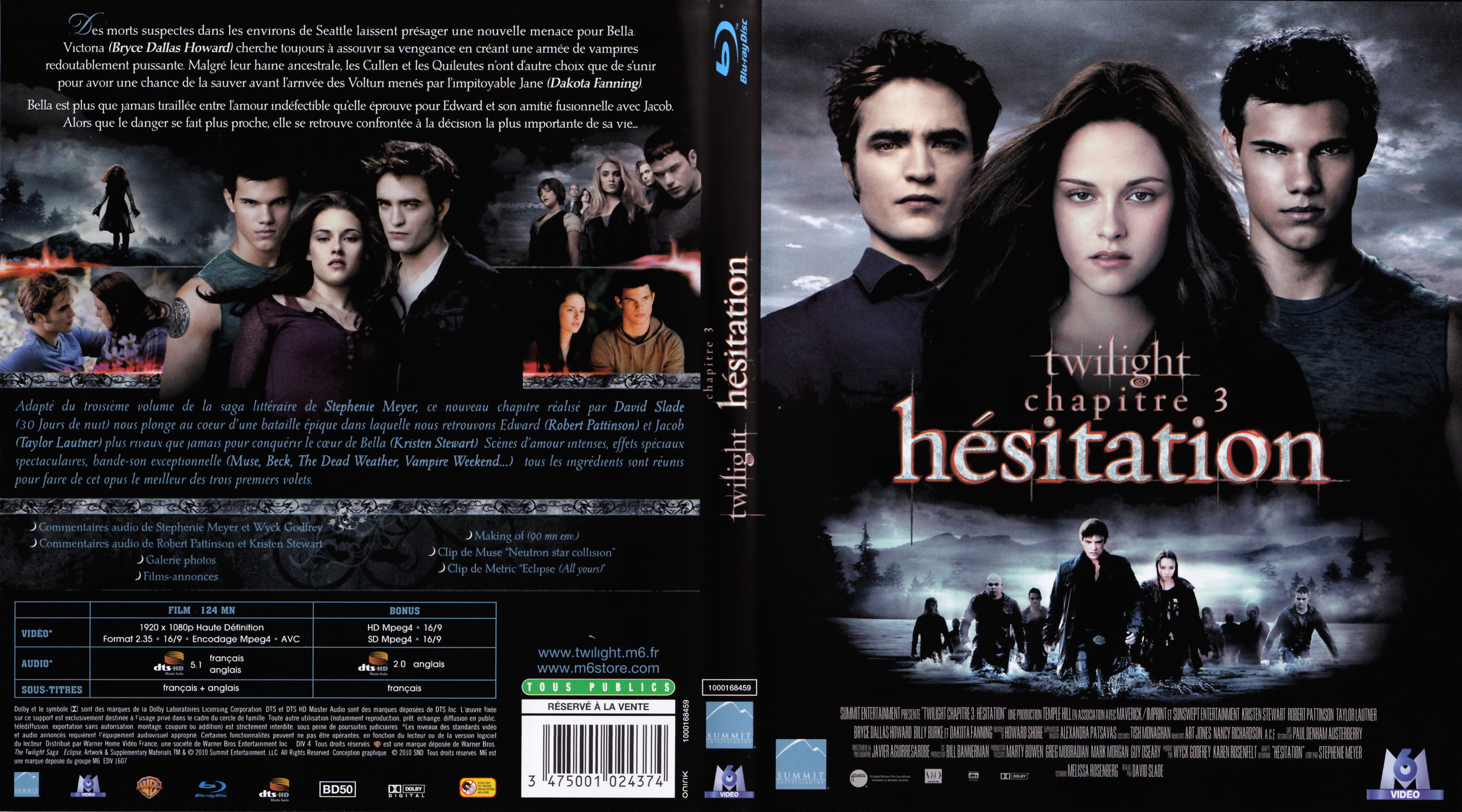 Jaquette DVD Twilight Chapitre 3 - Hesitation (BLU-RAY)