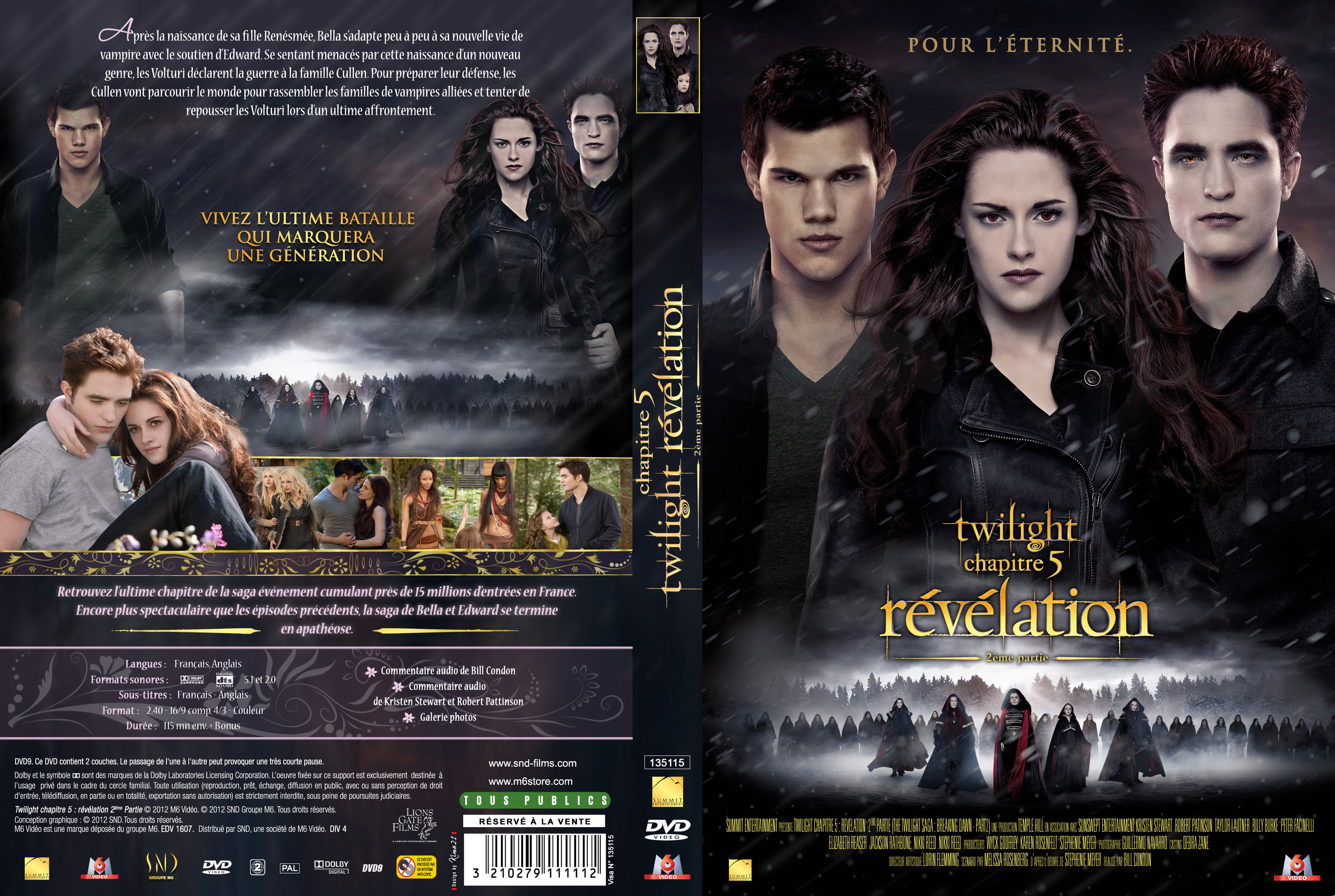 Jaquette DVD Twilight Chapitre 5 : Révélation 2e partie custom