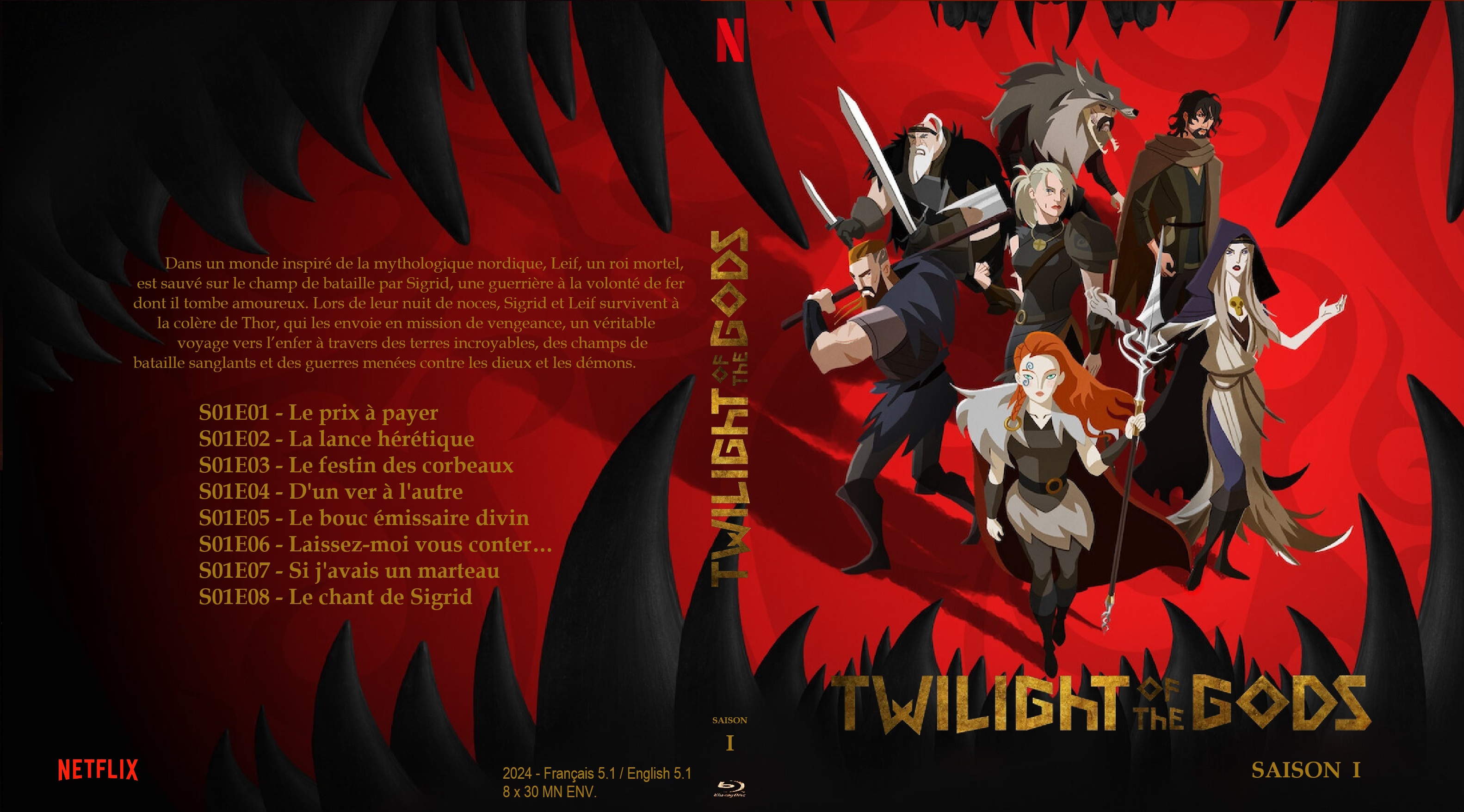 Jaquette DVD Twilight of the Gods saison 1 custom (BLU-RAY)