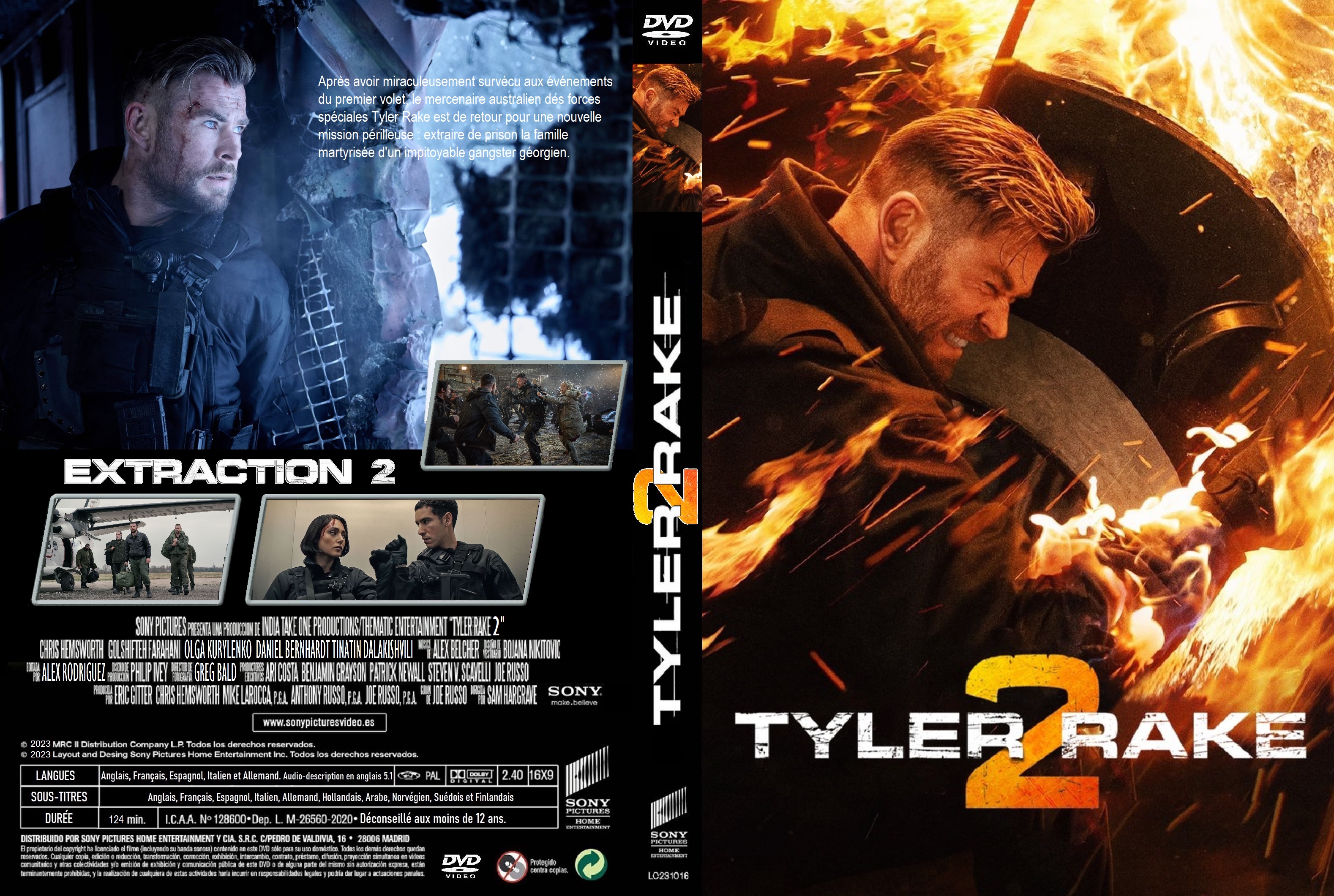 Jaquette DVD Tyler Rake 2 custom