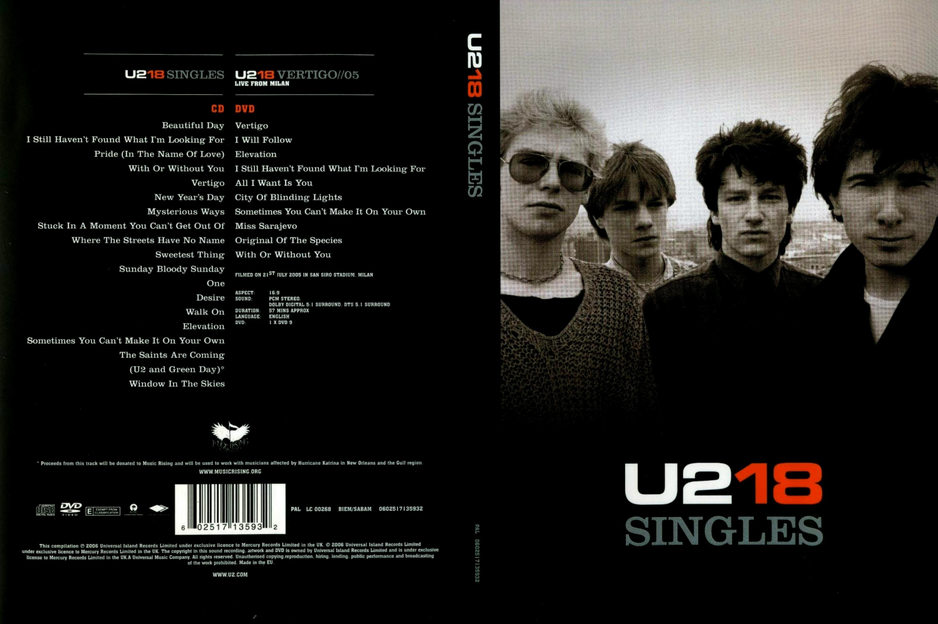 Jaquette DVD U2 18 Singles
