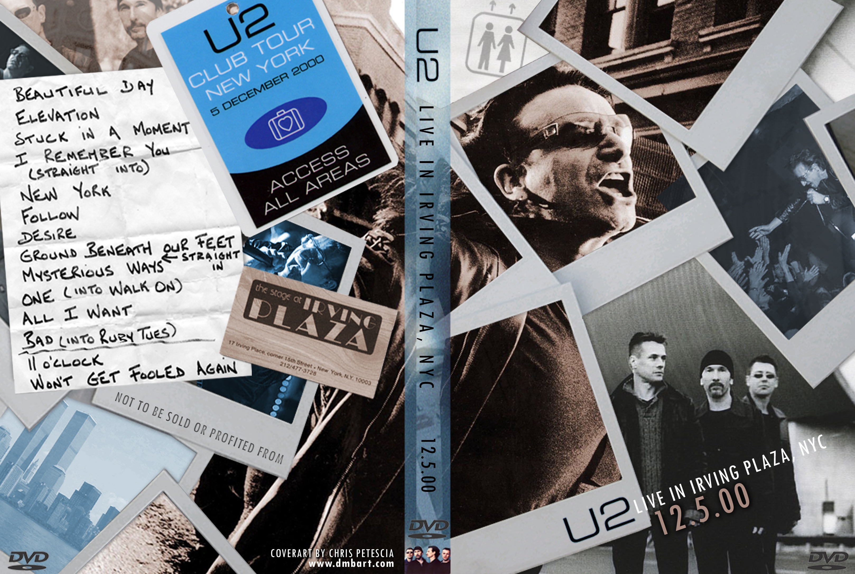 Jaquette DVD U2 live in irving plaza