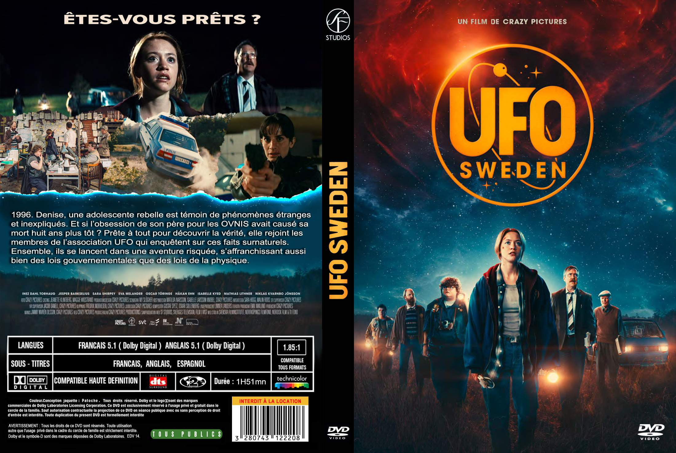 Jaquette DVD UFO Sweden custom