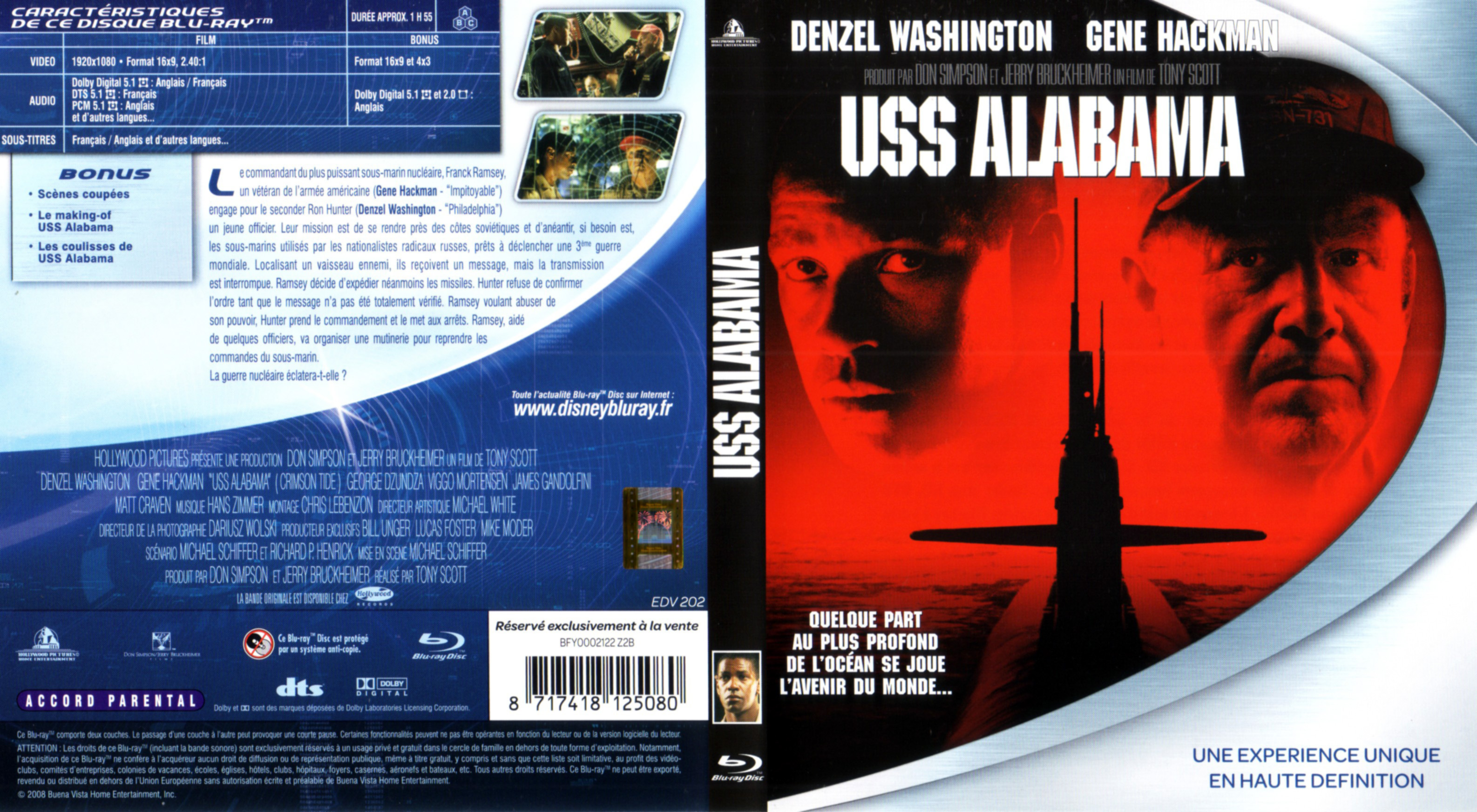 Jaquette DVD USS Alabama (BLU-RAY)