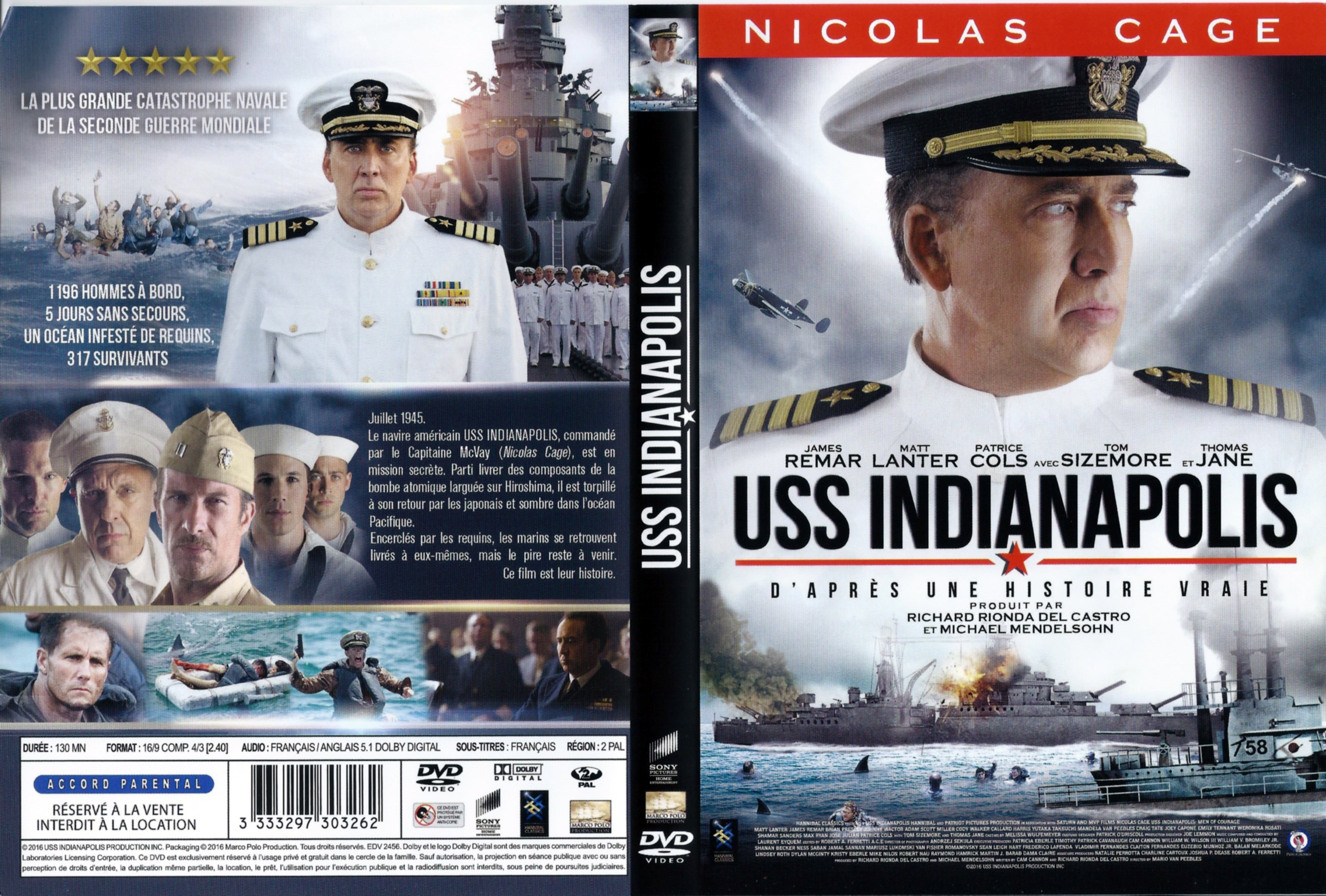 Jaquette DVD USS Indianapolis