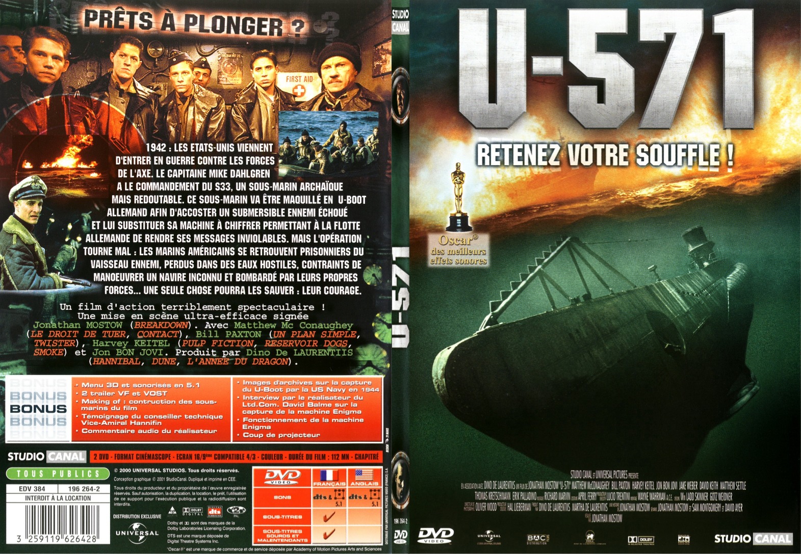 Jaquette DVD U-571 - SLIM