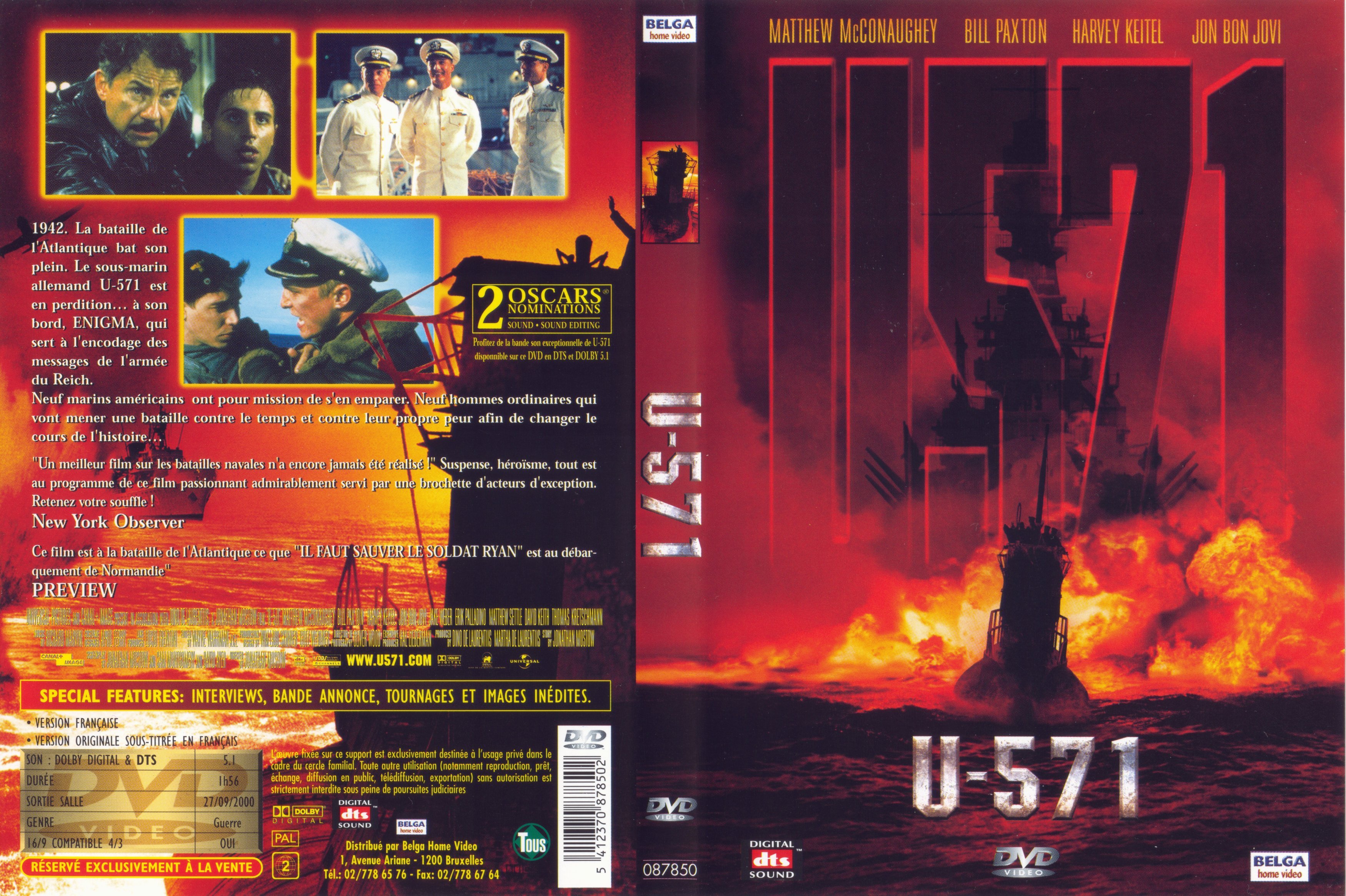 Jaquette DVD de U-571 v2 - Cinéma Passion3500 x 2331