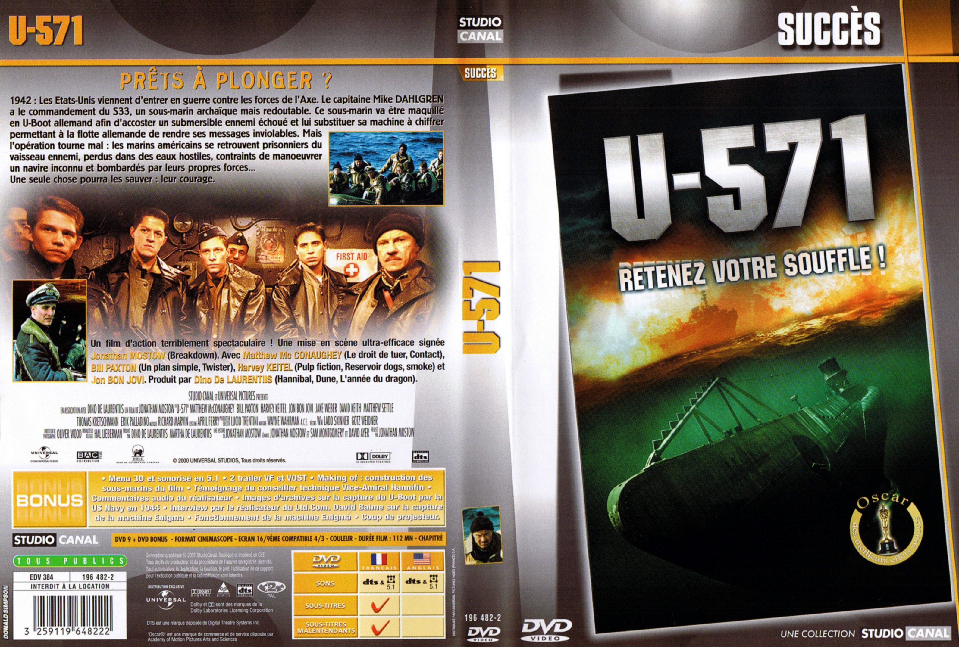Jaquette DVD U-571 v4