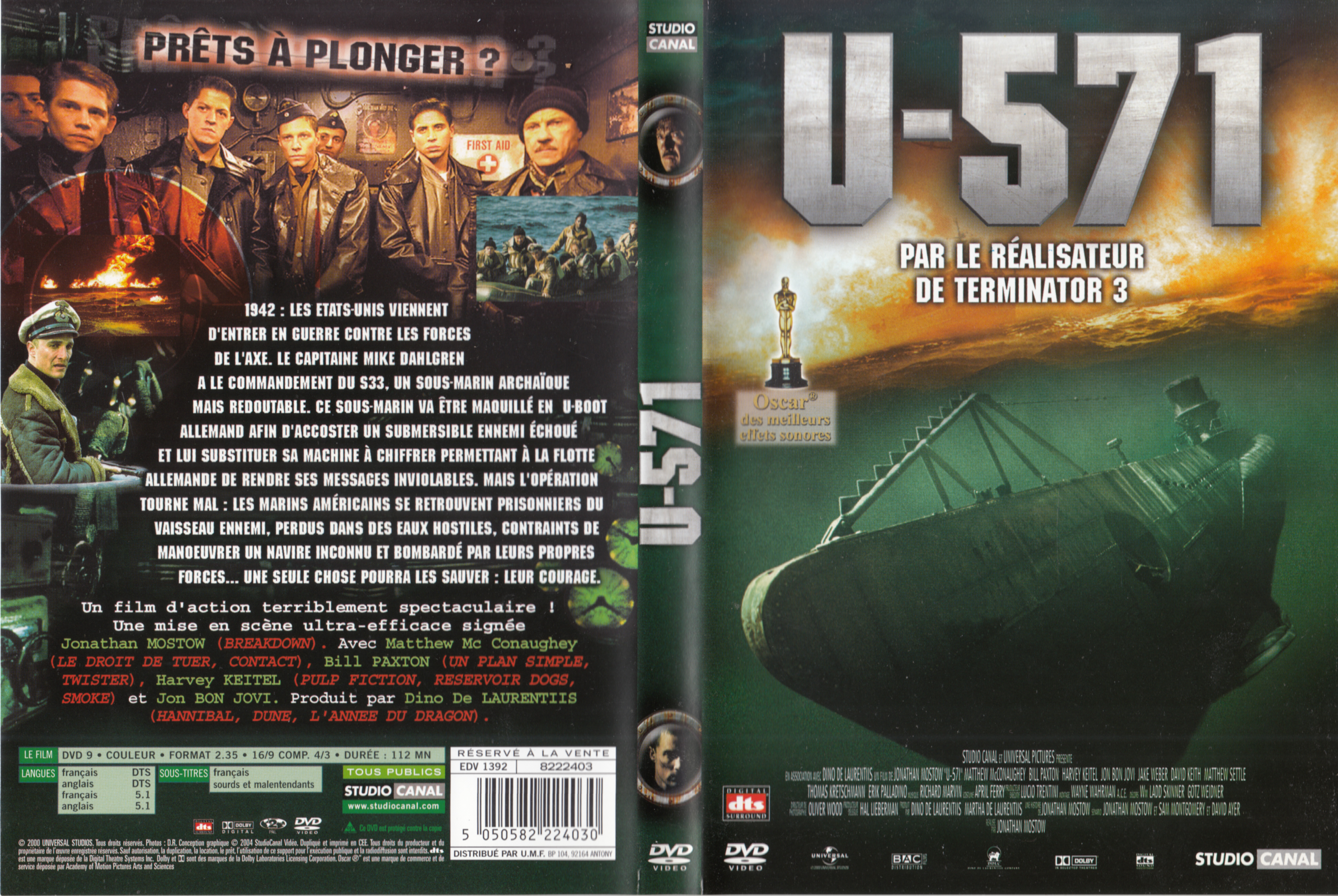 Jaquette DVD U-571 v5