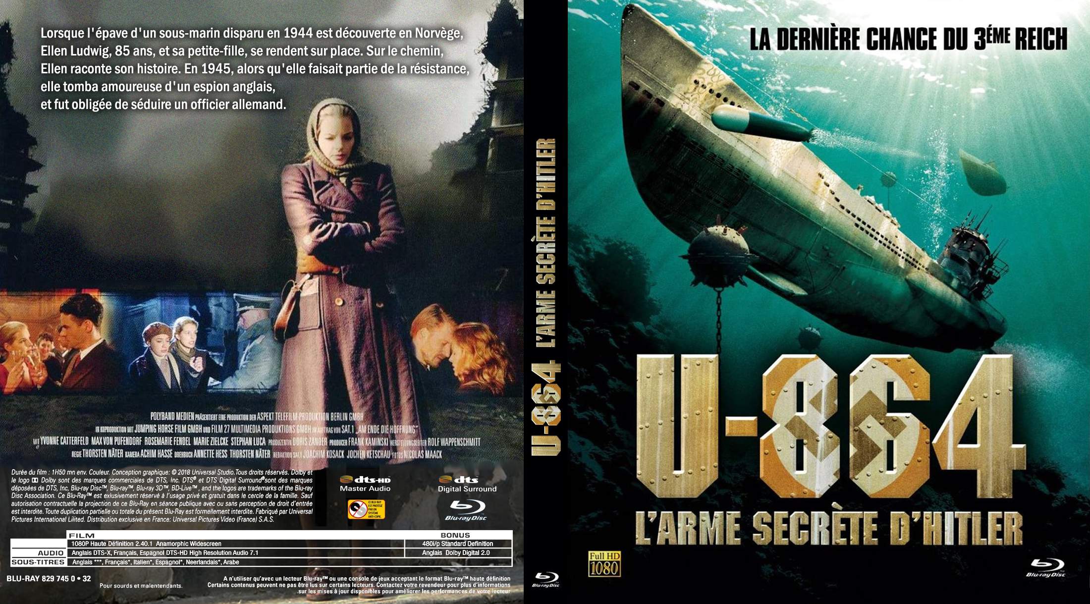 Jaquette DVD U-864 custom (BLU-RAY)