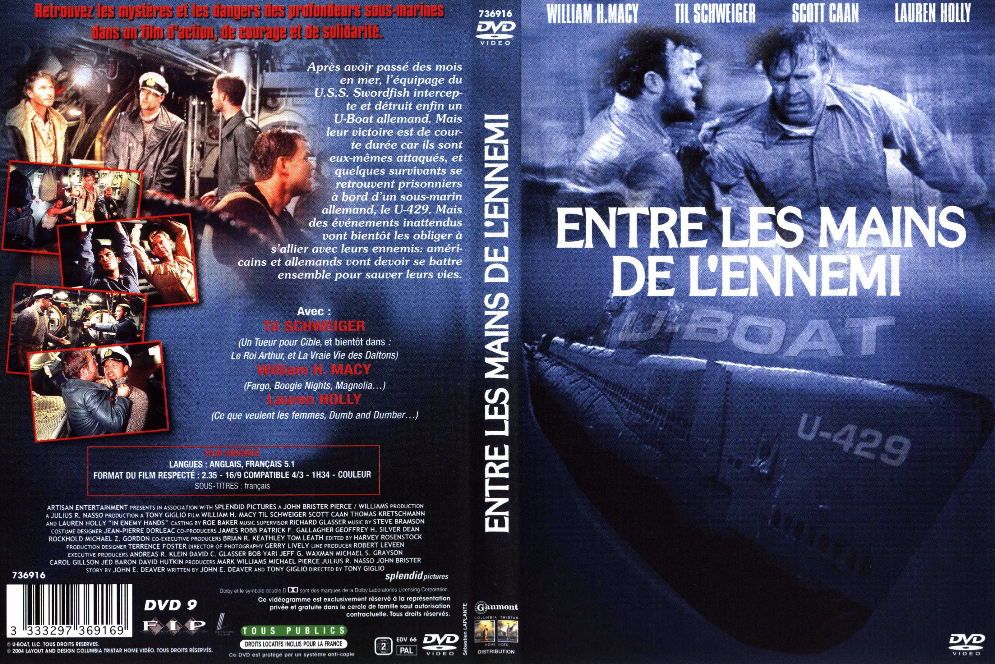 Jaquette DVD U-boat entre les mains de l