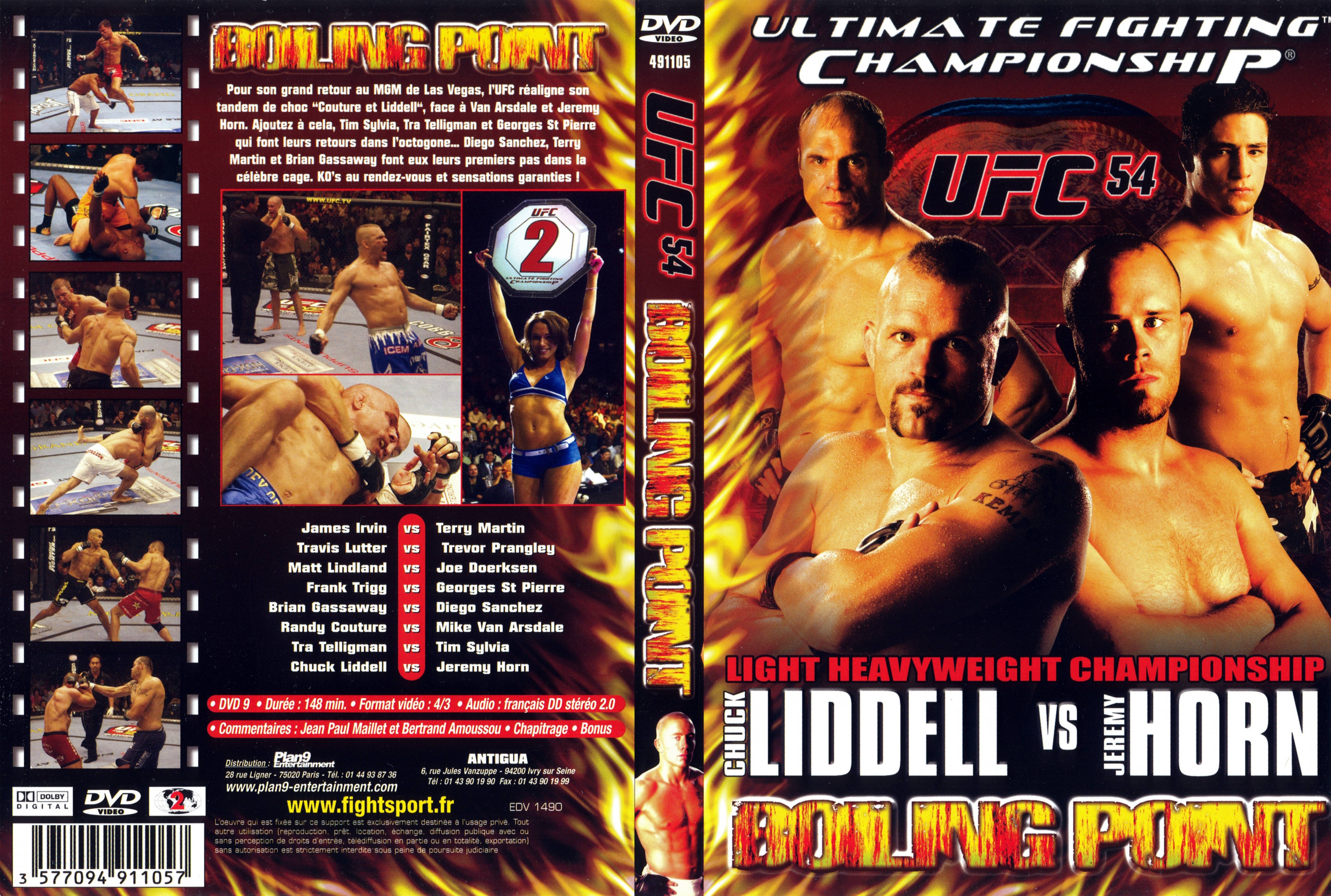 Jaquette DVD Ufc 54 boling point
