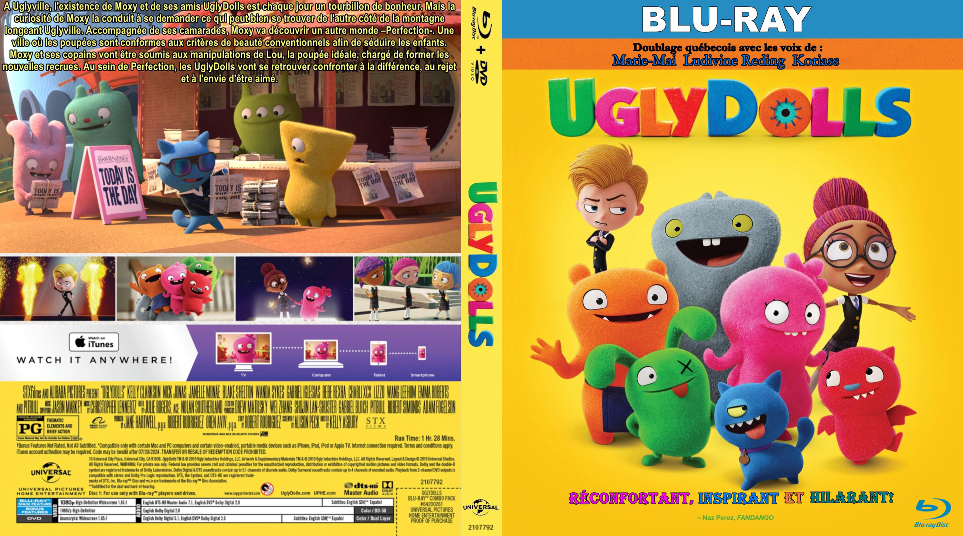 Jaquette DVD Ugly dolls custom (BLU-RAY)