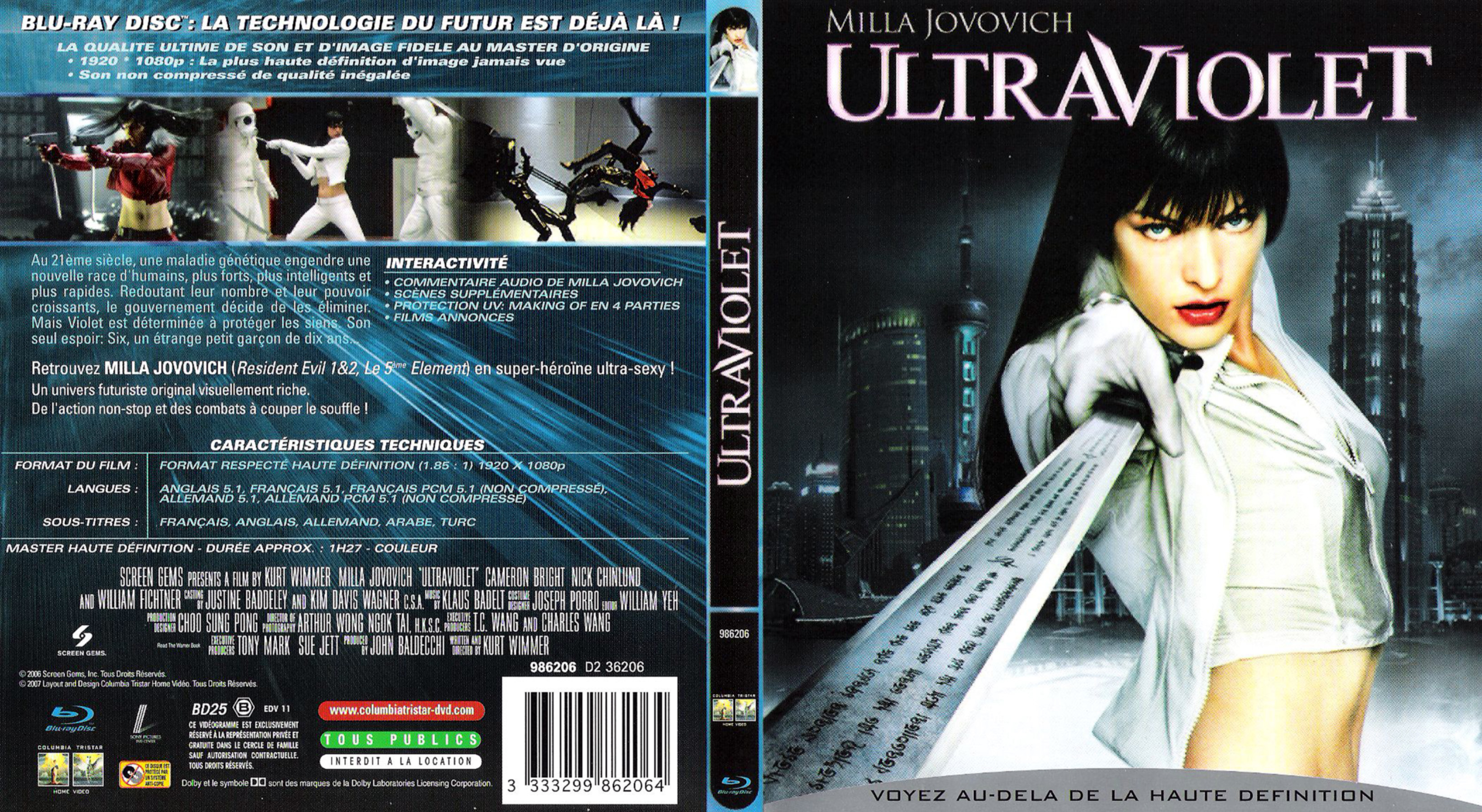 Jaquette DVD Ultraviolet (BLU-RAY)