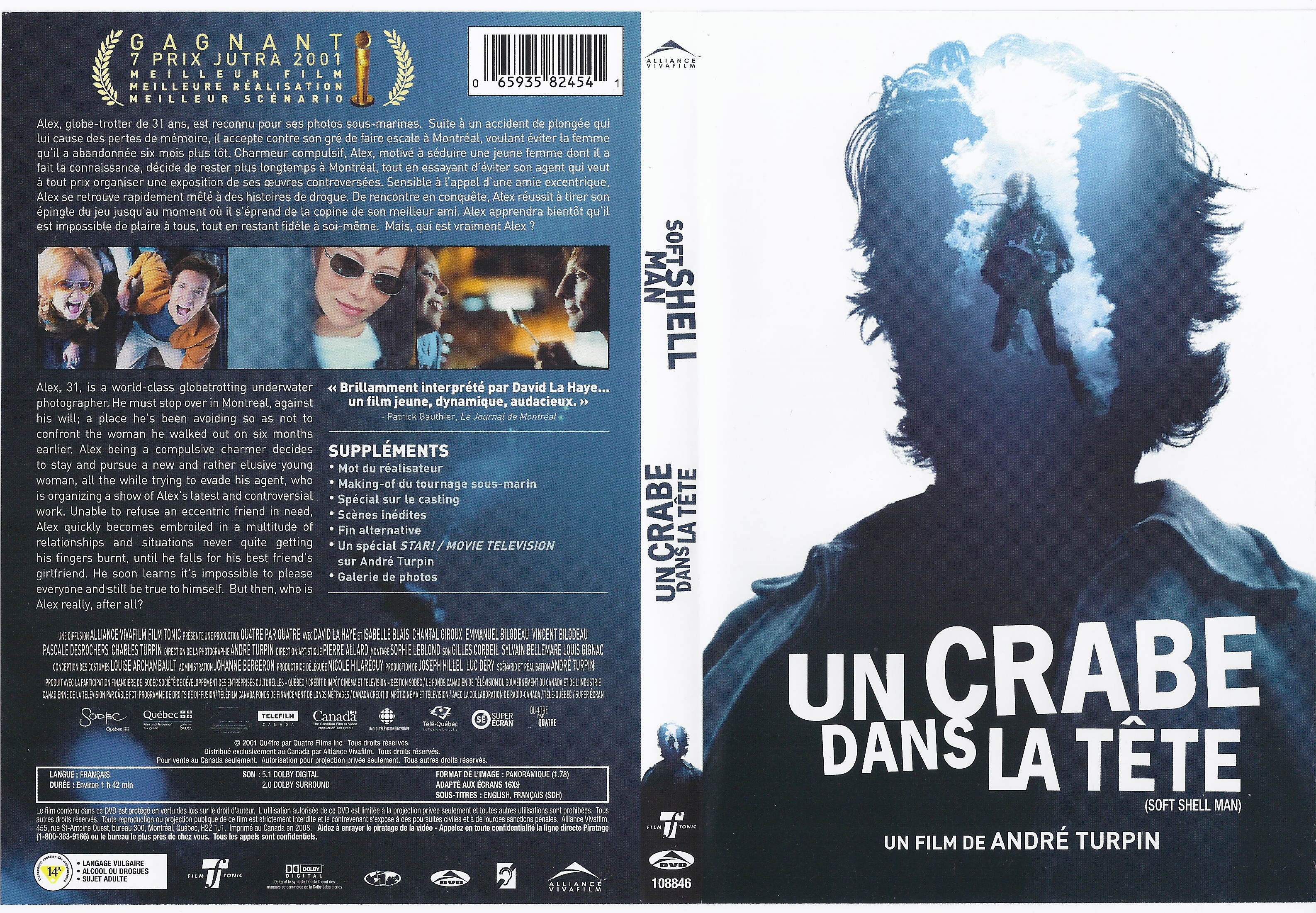 Jaquette DVD Un Crabe Dans La Tete