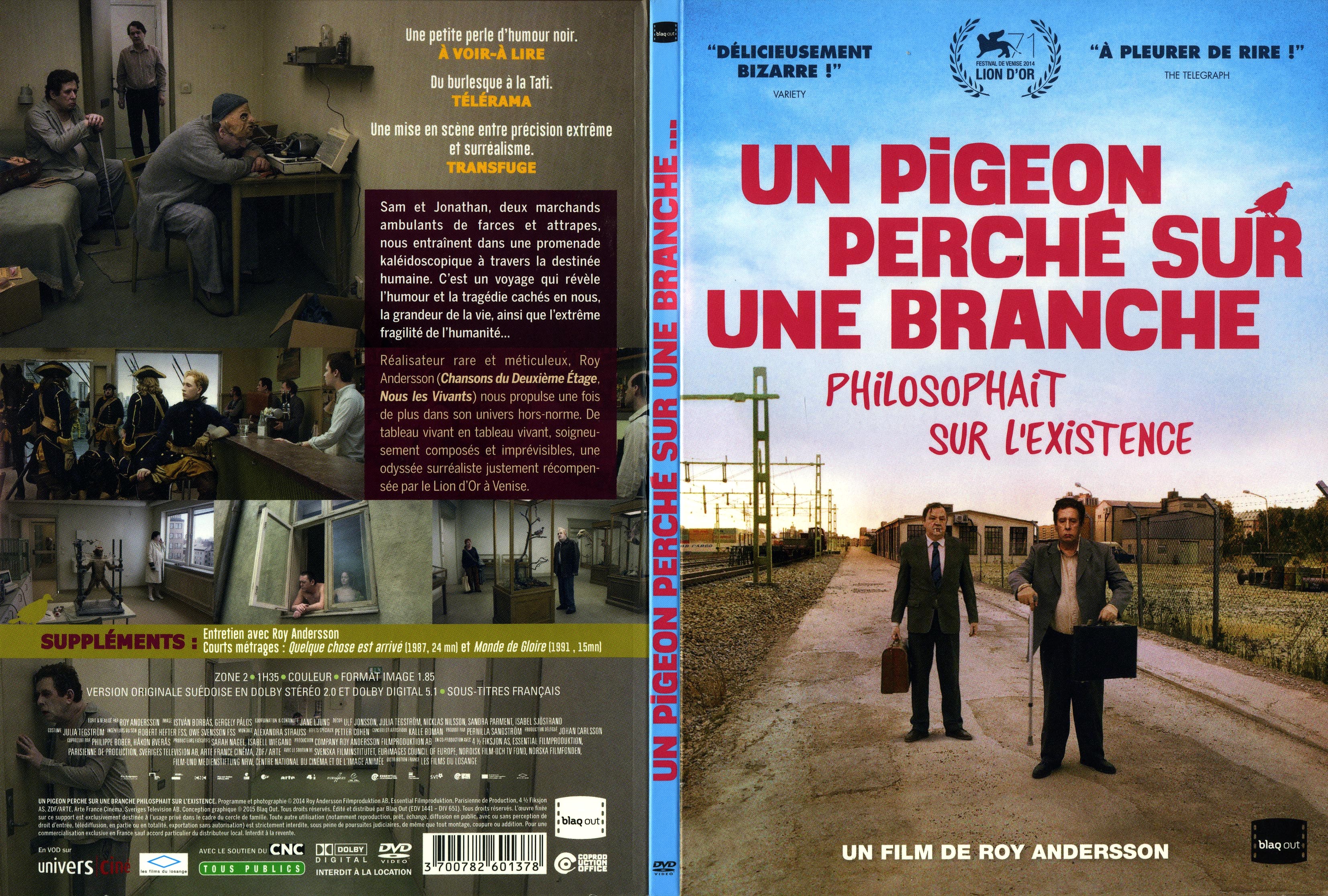 Jaquette DVD Un Pigeon perch sur une branche philosophait sur l