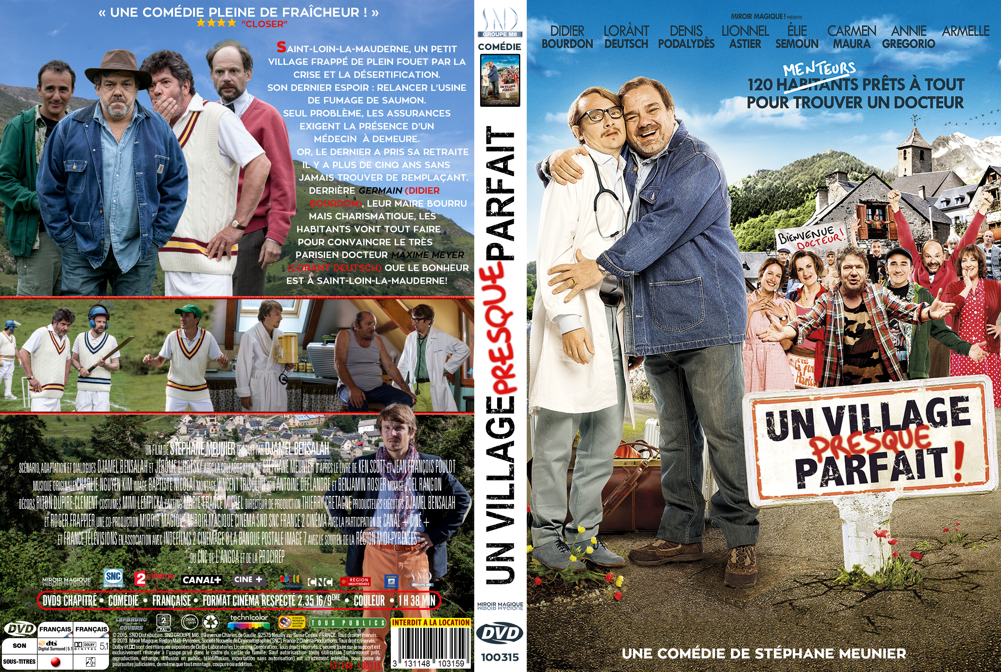 Jaquette DVD Un Village Presque Parfait custom