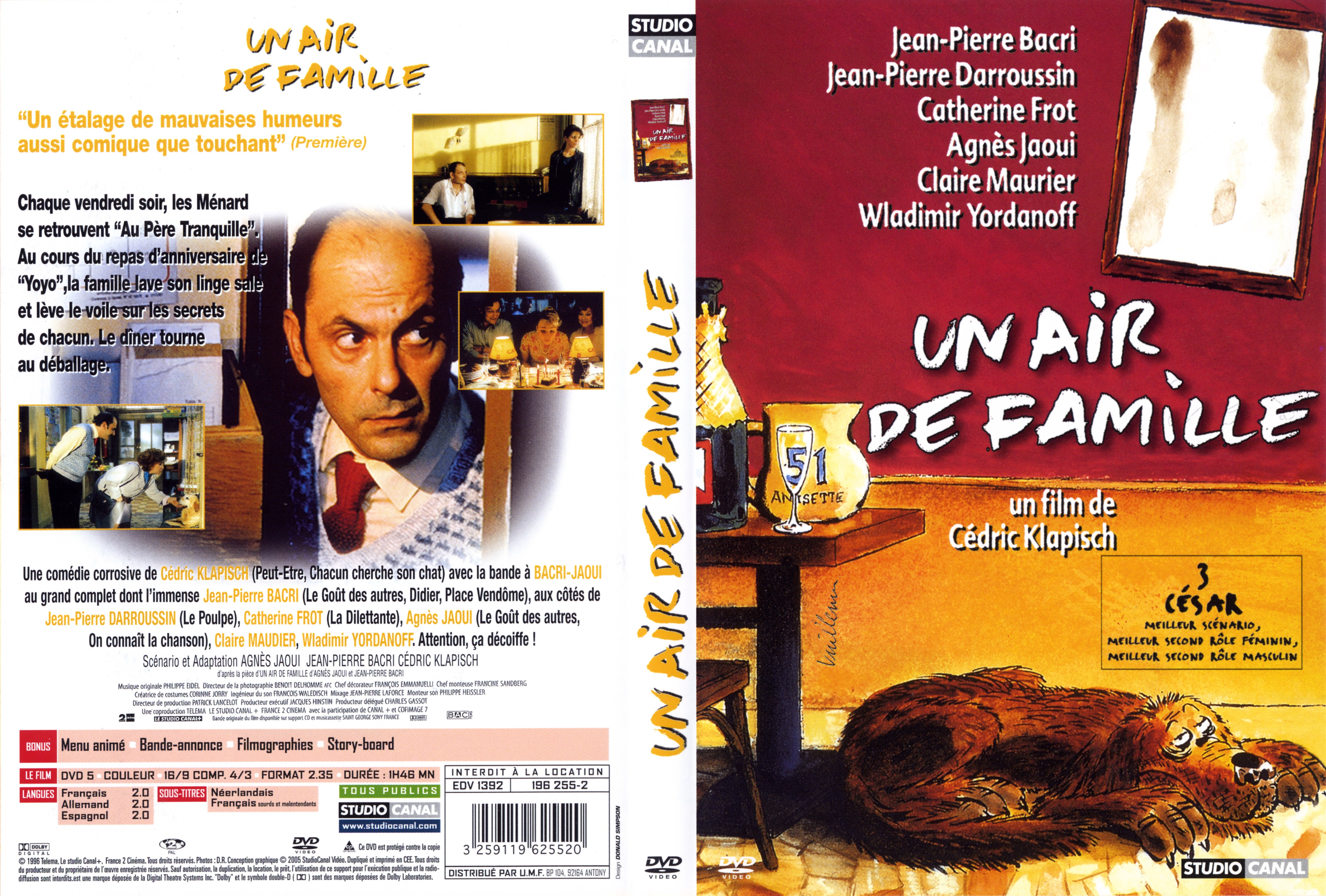 Jaquette DVD Un air de famille v2