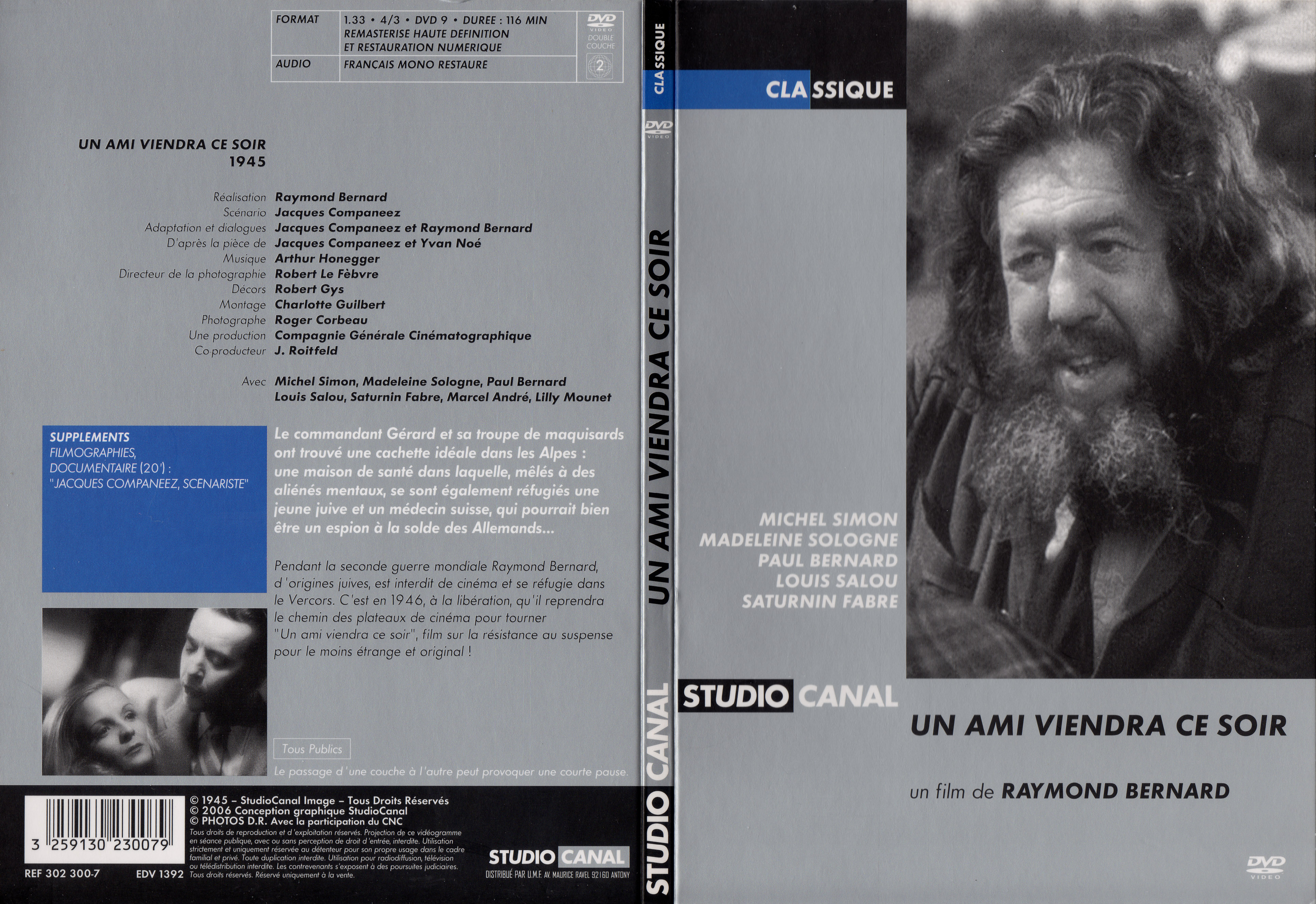 Jaquette DVD Un ami viendra ce soir