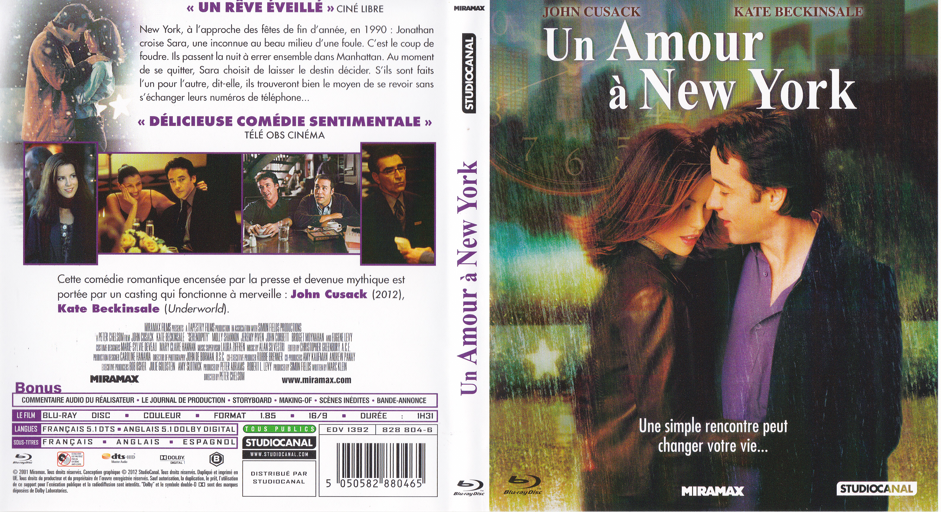 Jaquette DVD Un amour  New York (BLU-RAY)