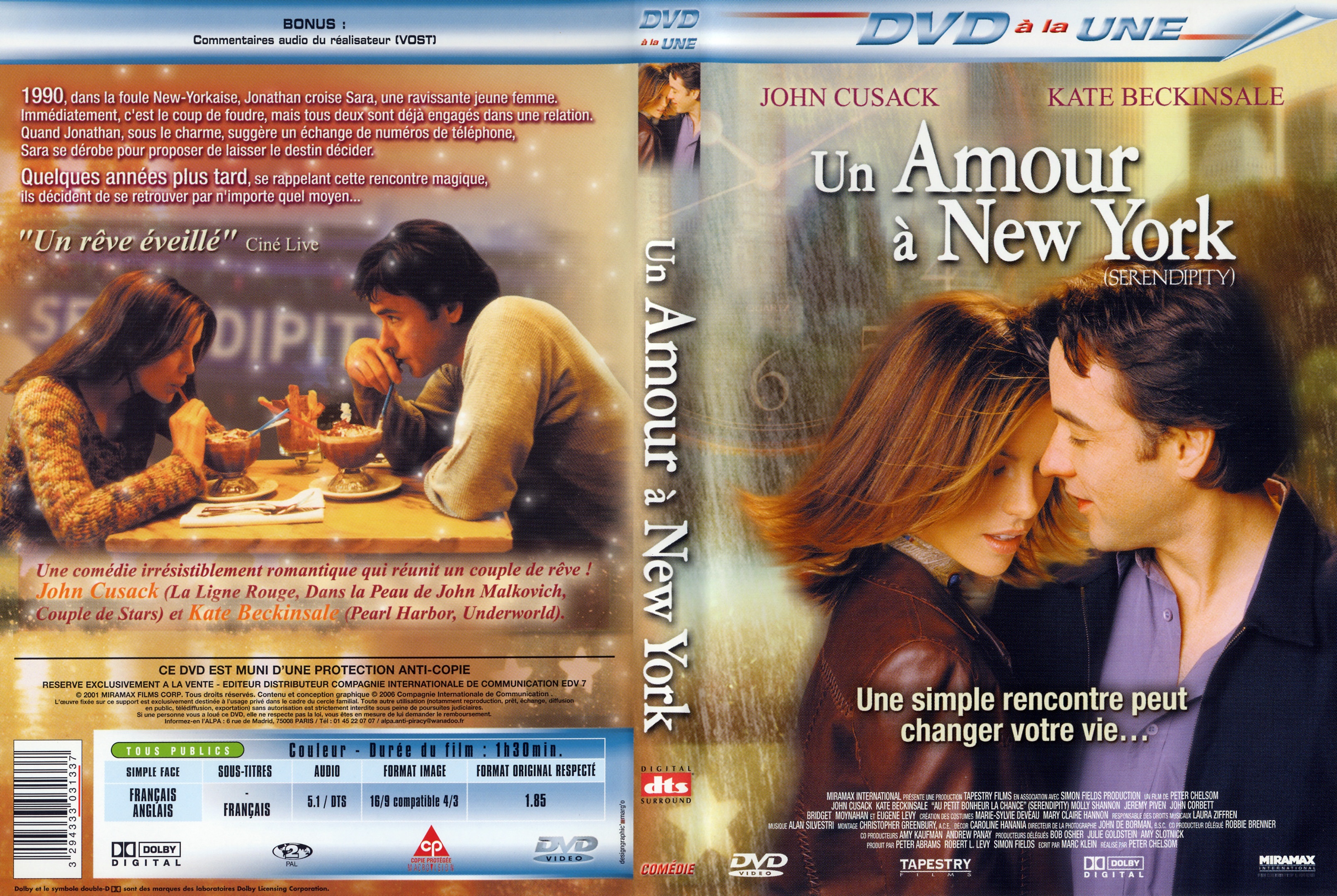 Jaquette DVD Un amour  New-York v2