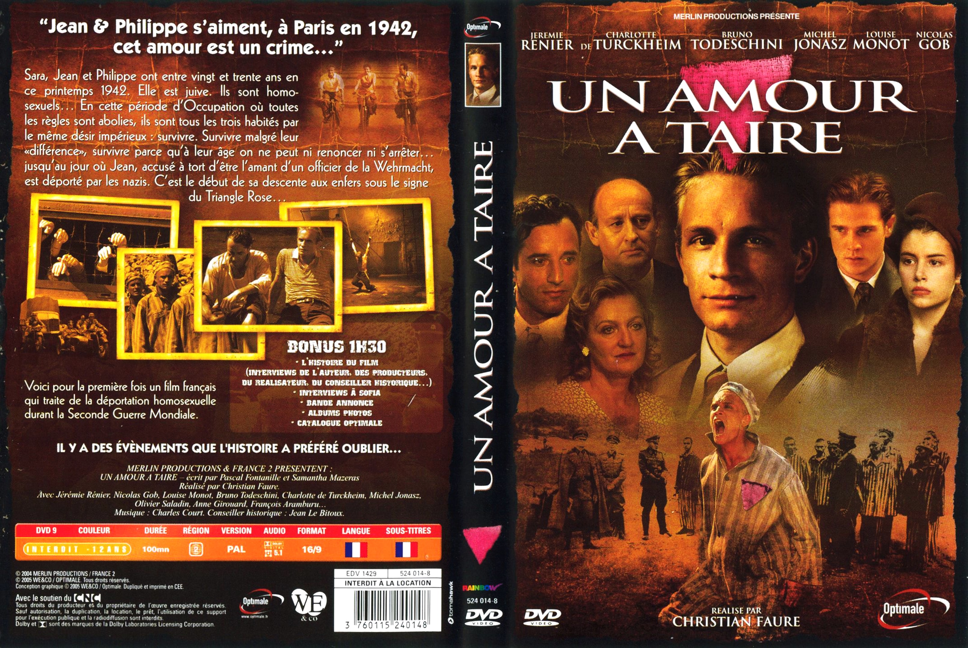 Jaquette DVD Un amour  taire